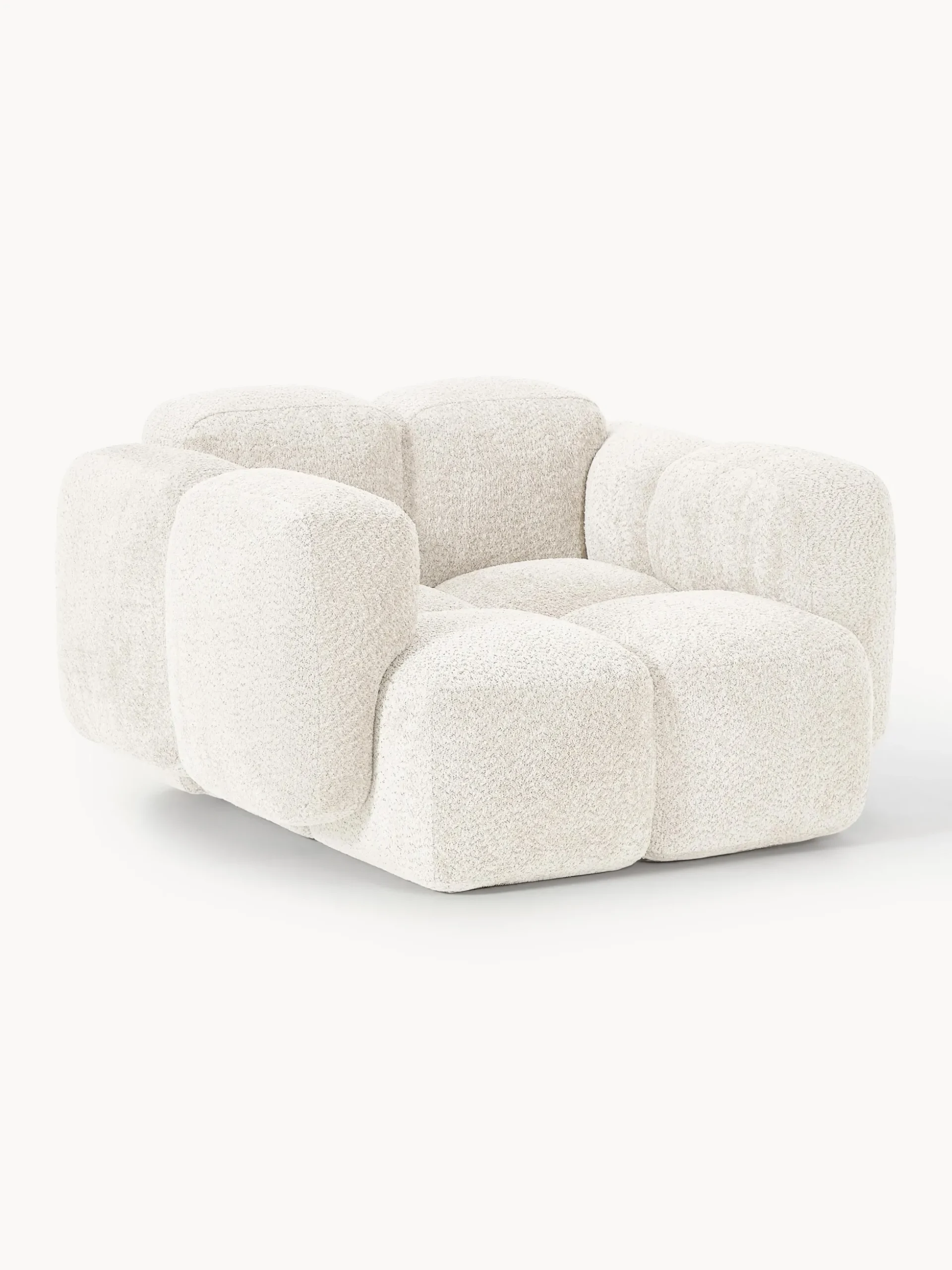 Poltrona lounge in teddy-bouclé Tayla