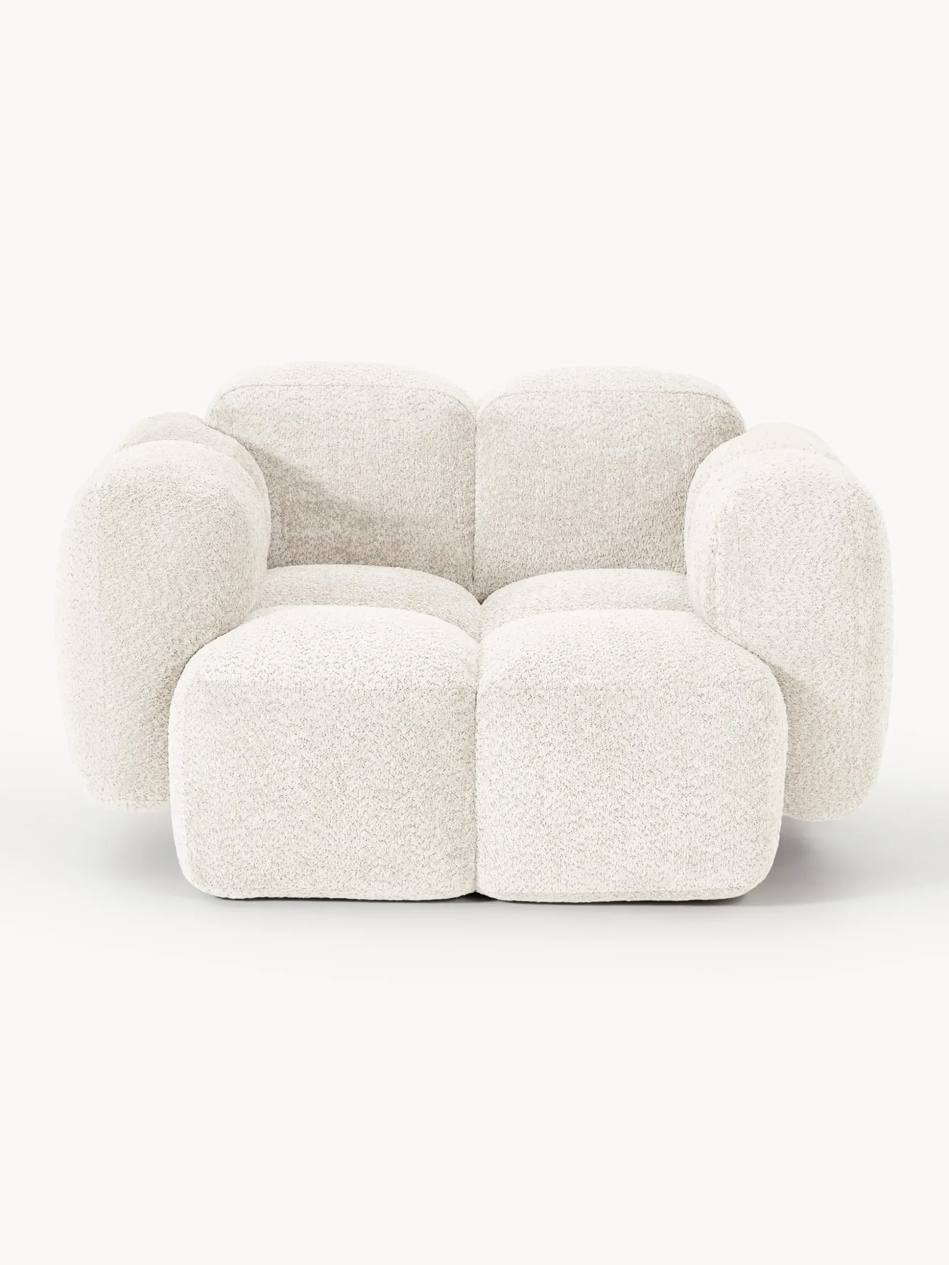 Poltrona lounge in teddy-bouclé Tayla