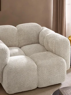 Poltrona lounge in teddy-bouclé Tayla
