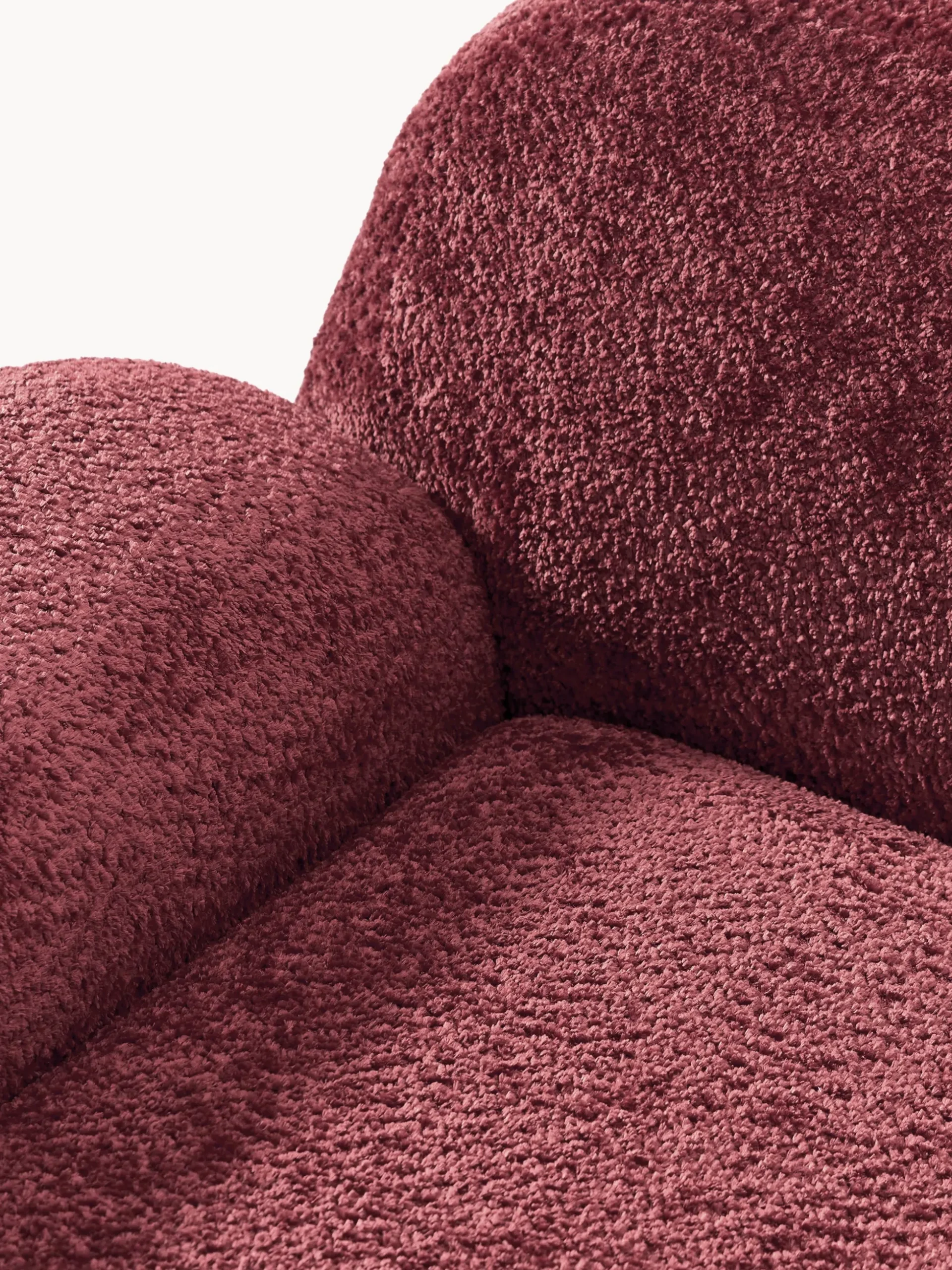Poltrona lounge in teddy-bouclé Wolke