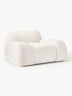 Poltrona lounge in teddy-bouclé Wolke