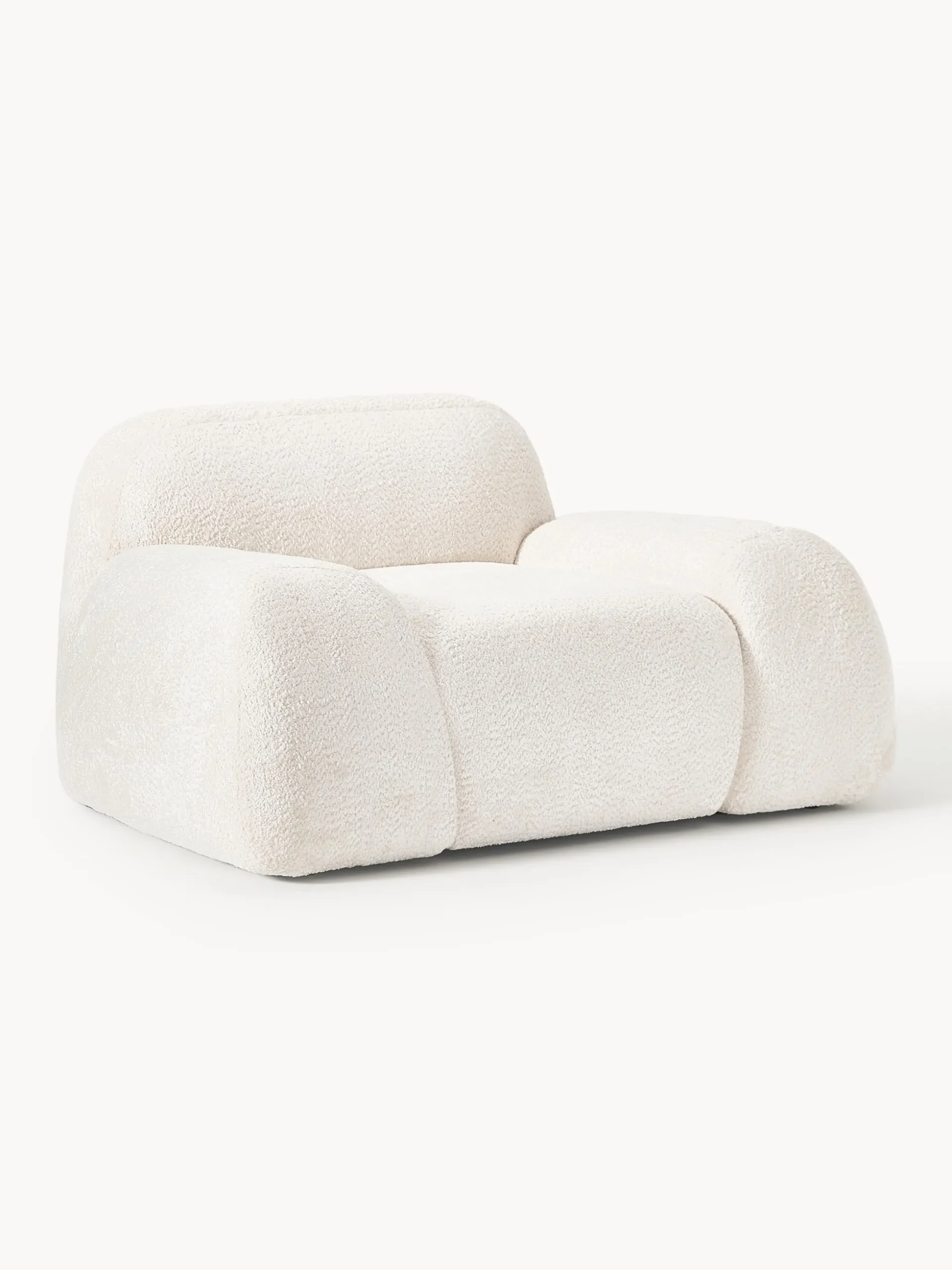 Poltrona lounge in teddy-bouclé Wolke