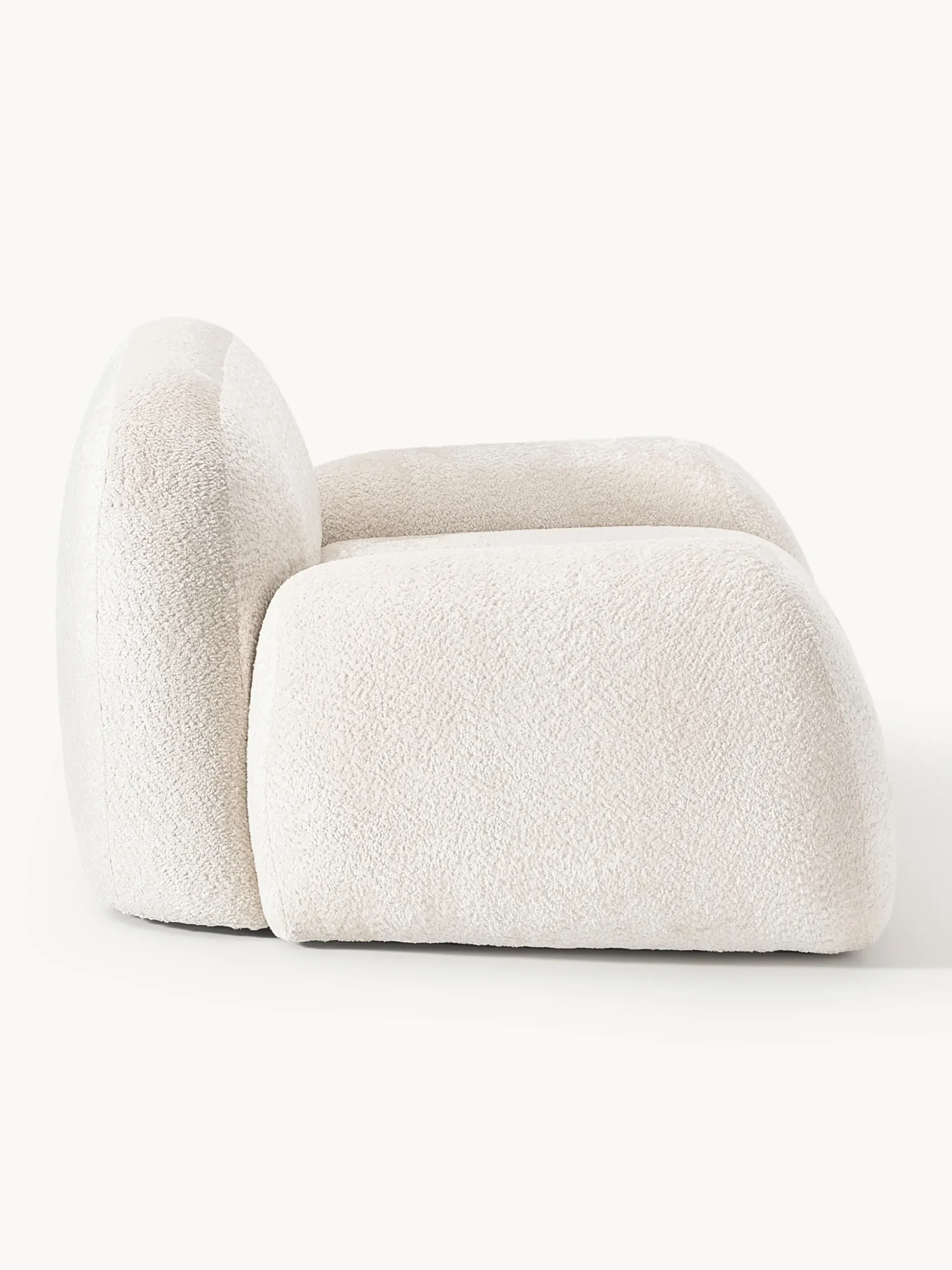 Poltrona lounge in teddy-bouclé Wolke
