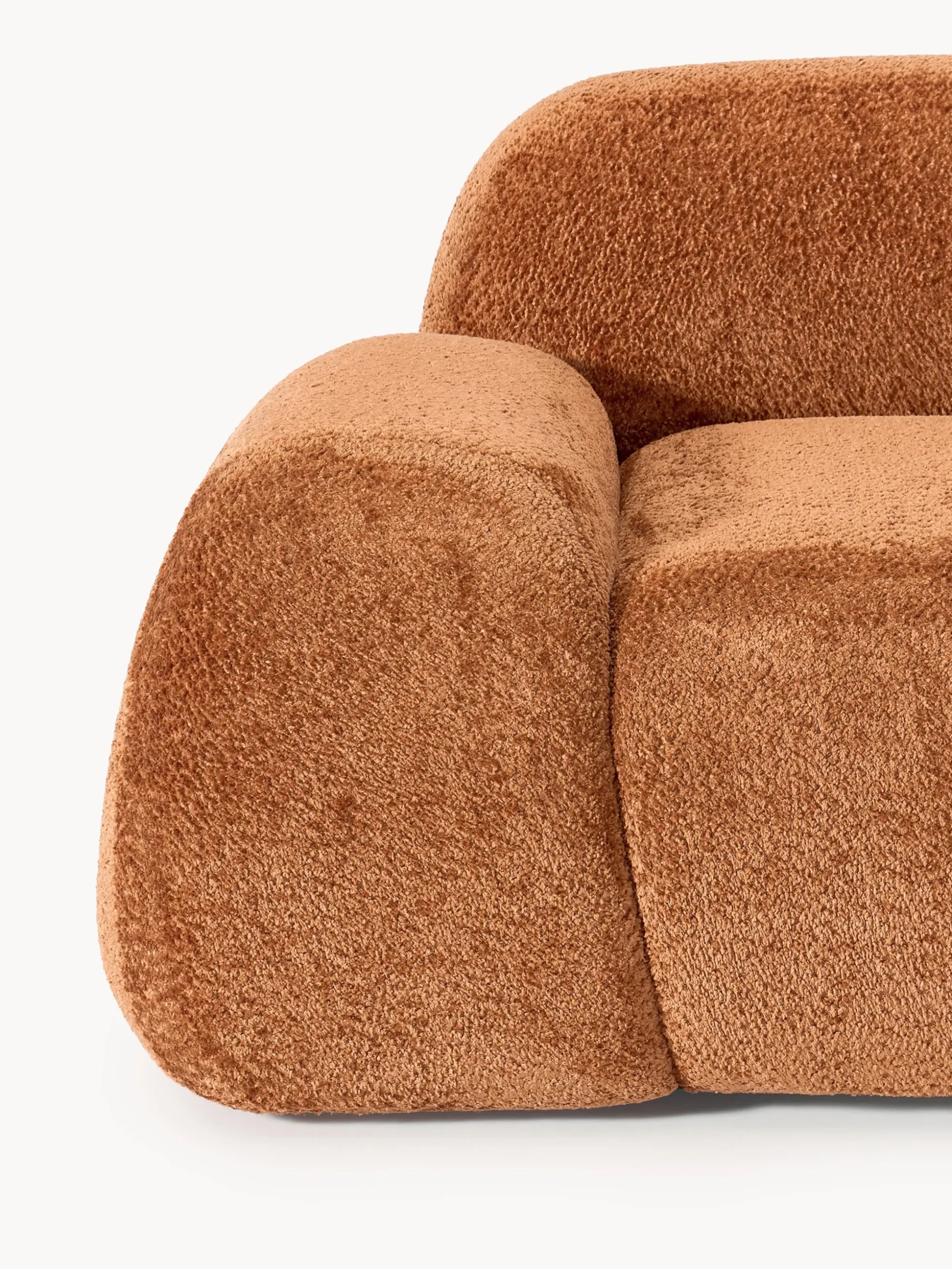 Poltrona lounge in teddy-bouclé Wolke