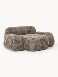 Poltrona lounge XL in teddy bouclé Wolke