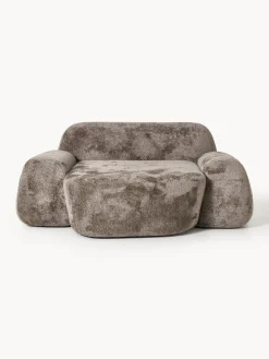 Poltrona lounge XL in teddy bouclé Wolke