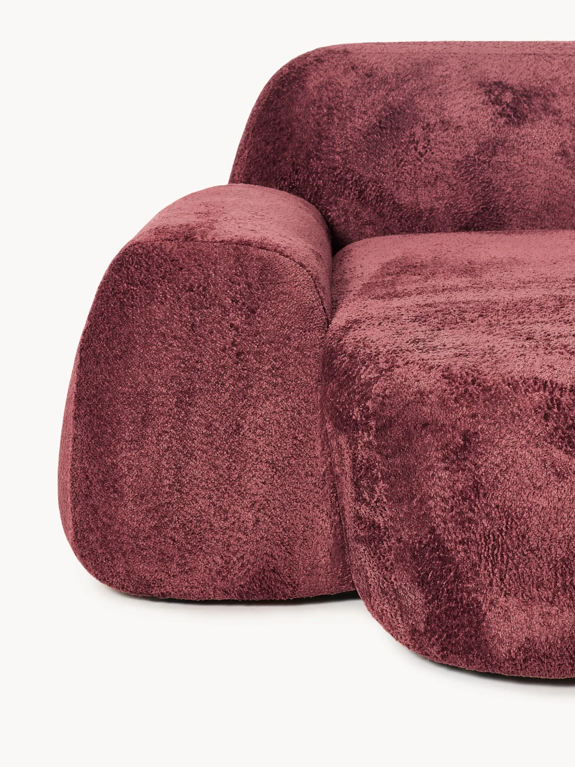 Poltrona lounge XL in teddy bouclé Wolke