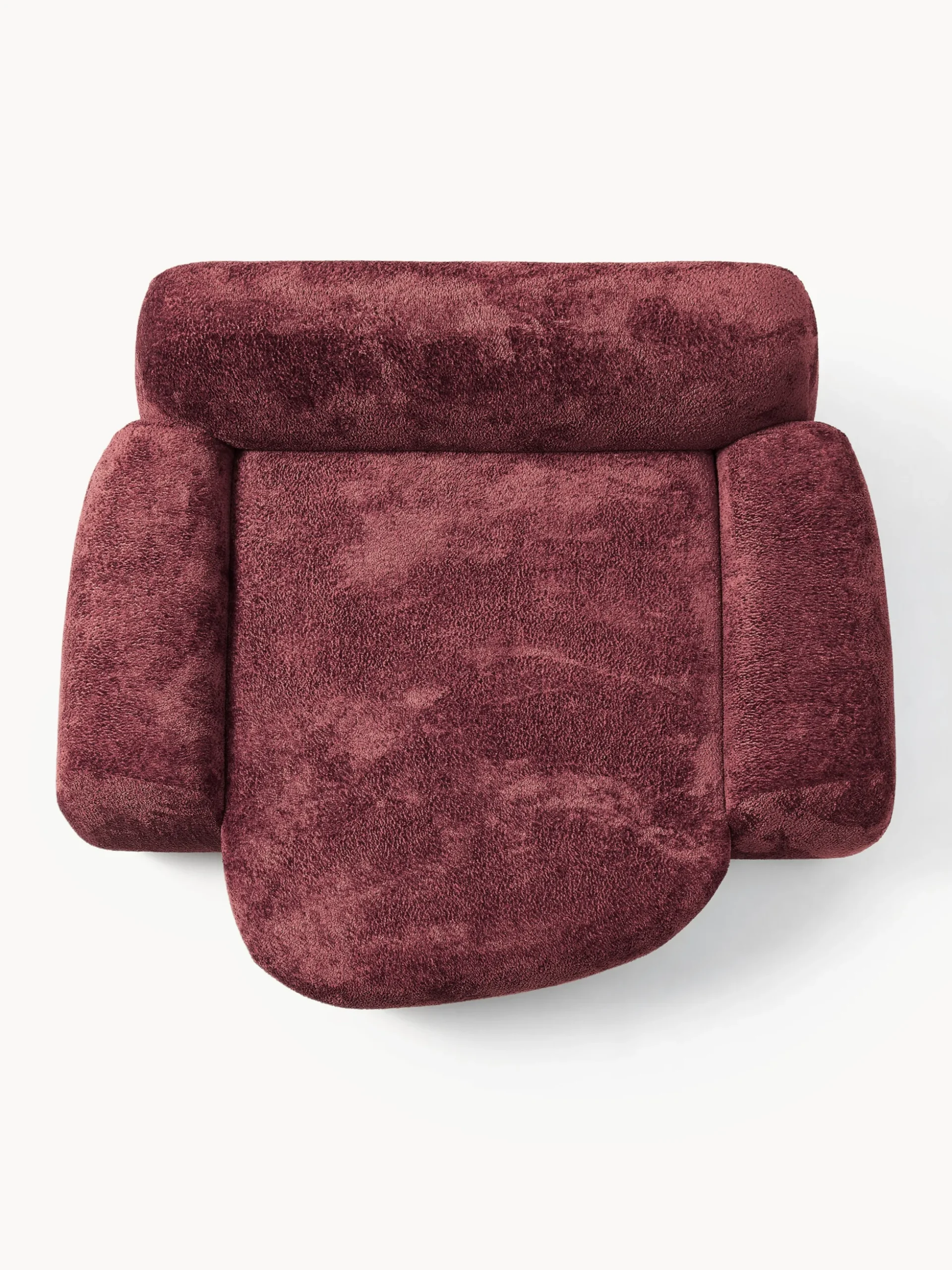 Poltrona lounge XL in teddy bouclé Wolke