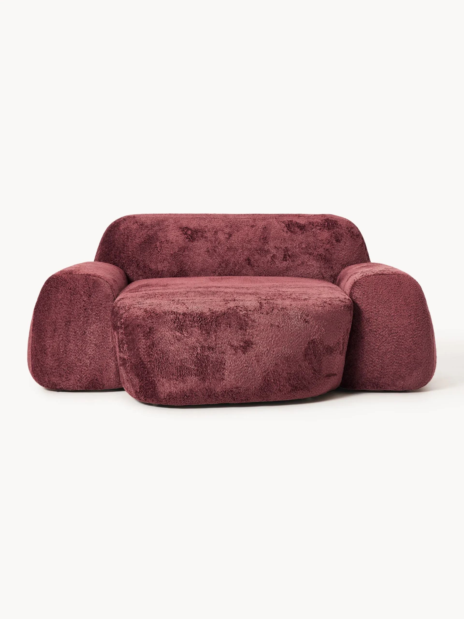 Poltrona lounge XL in teddy bouclé Wolke