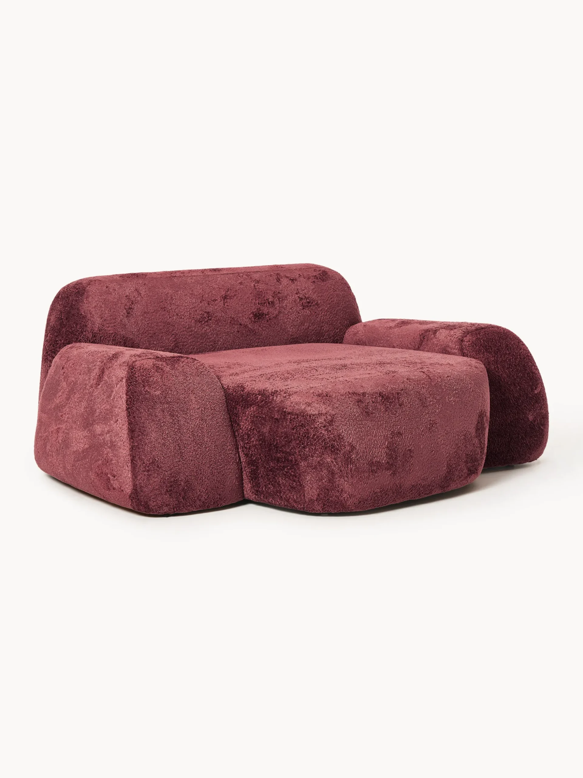 Poltrona lounge XL in teddy bouclé Wolke