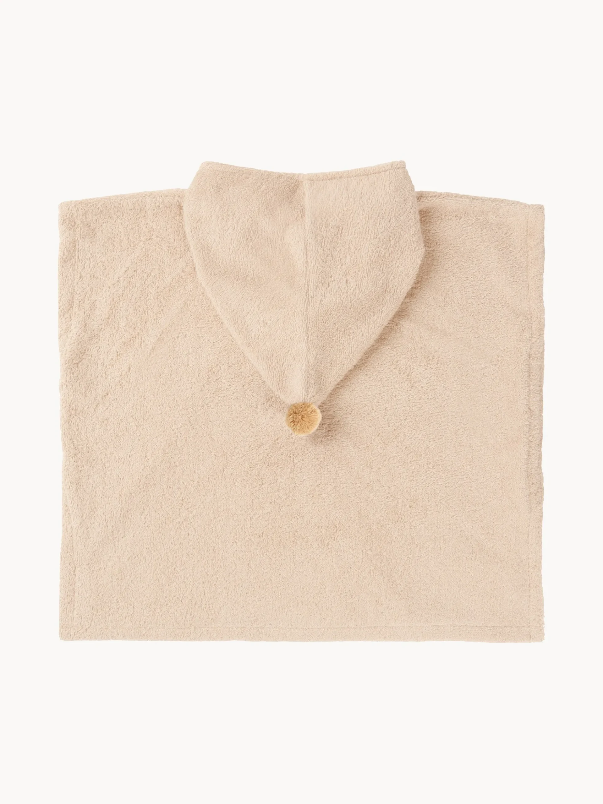 Poncho per bambini con cappuccio Latte
