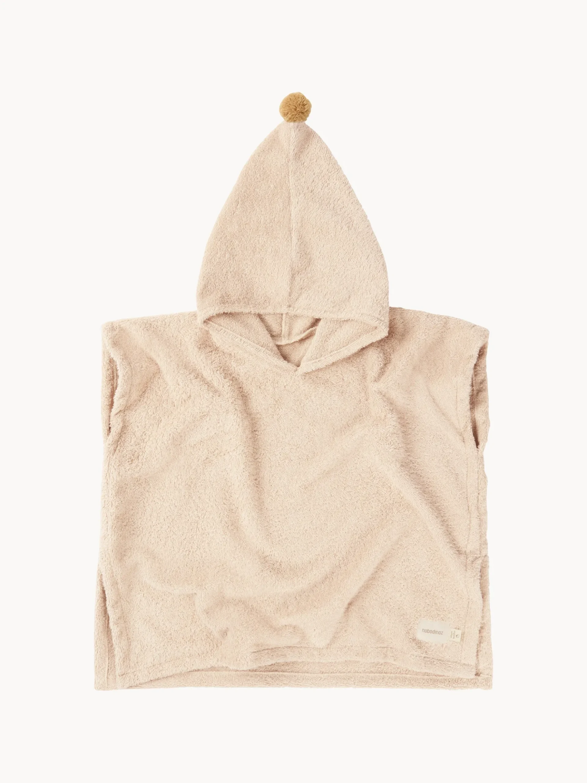 Poncho per bambini con cappuccio Latte