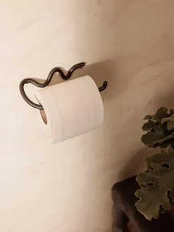 Porta carta igienica da parete in metallo fatto a mano Curvature