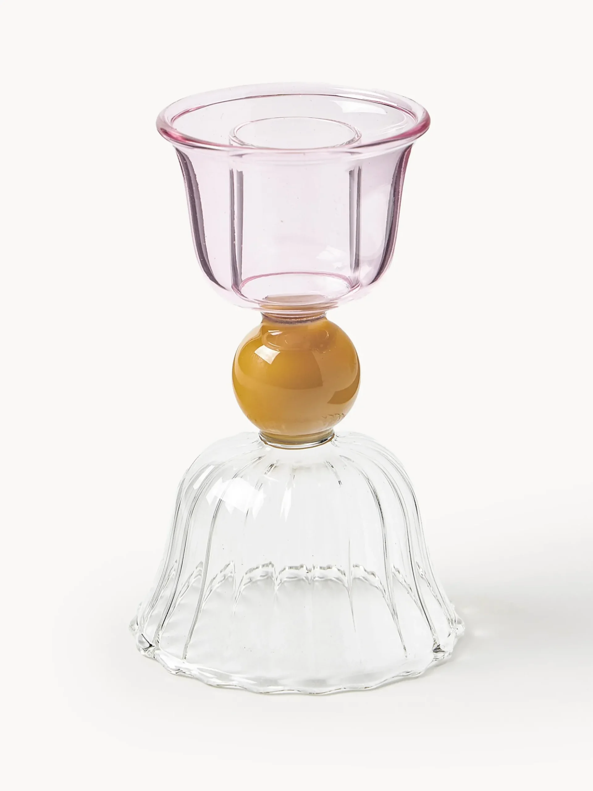 Portacandela in vetro borosilicato Perle