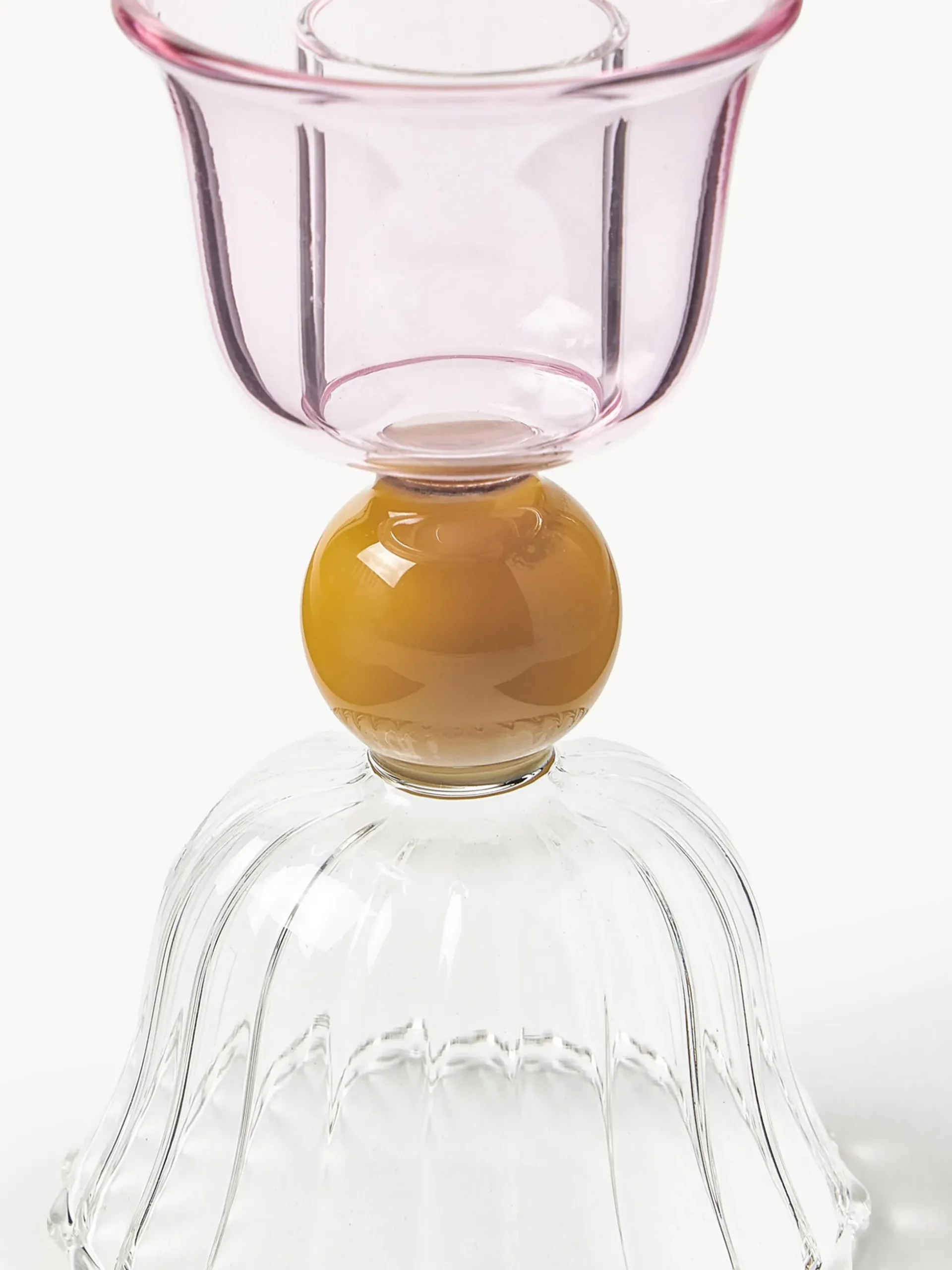 Portacandela in vetro borosilicato Perle