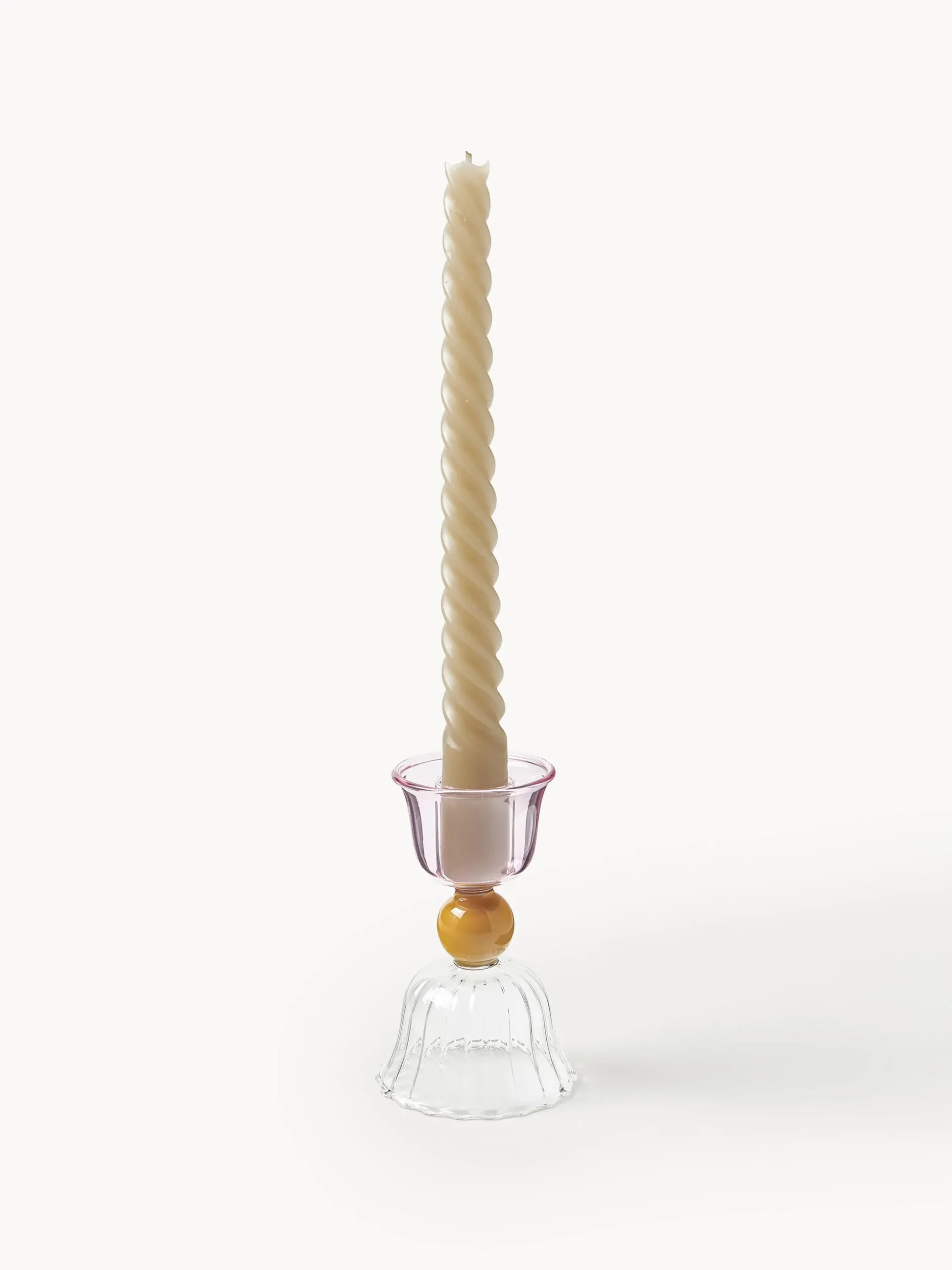 Portacandela in vetro borosilicato Perle