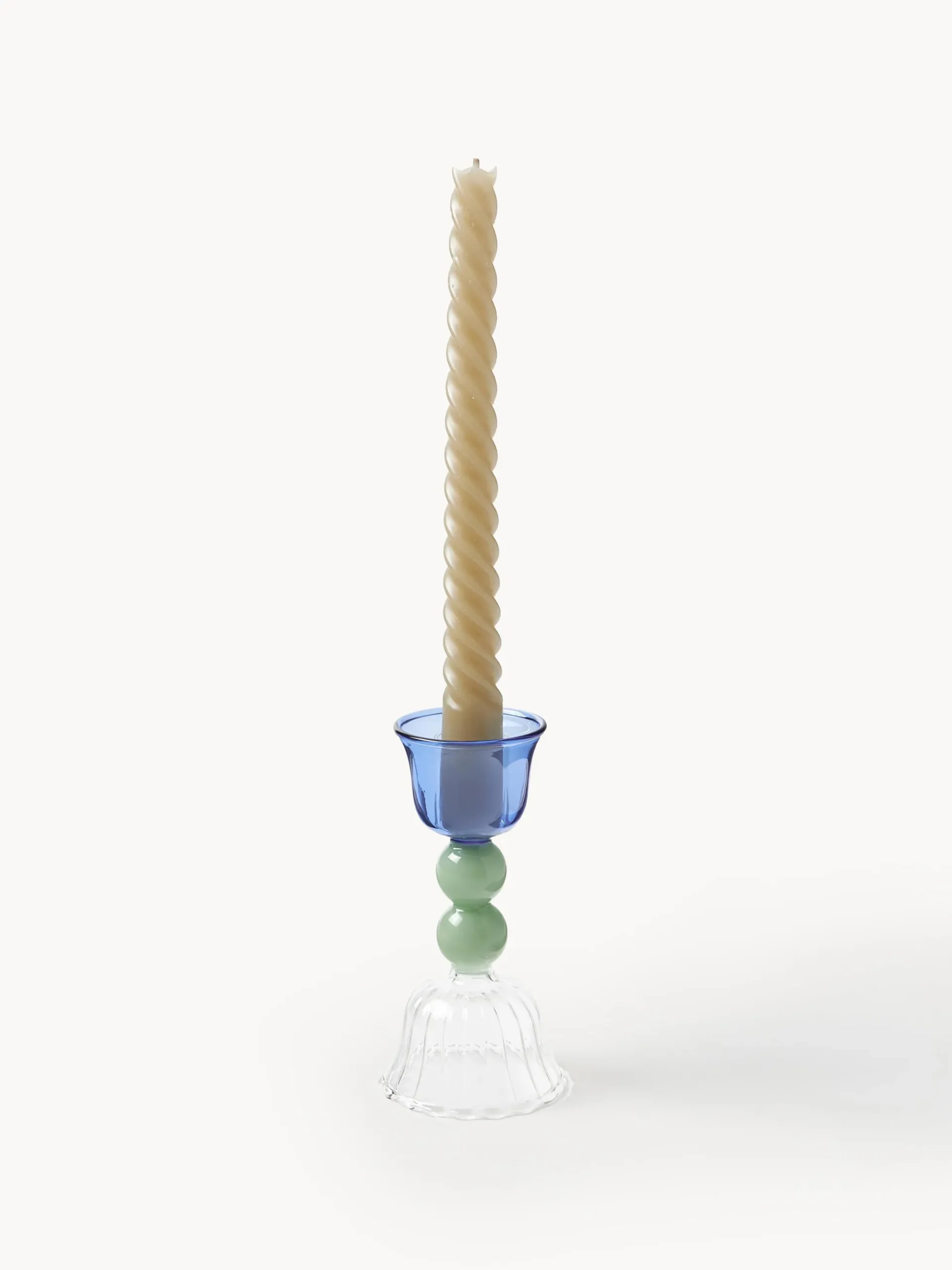Portacandela in vetro borosilicato Perle