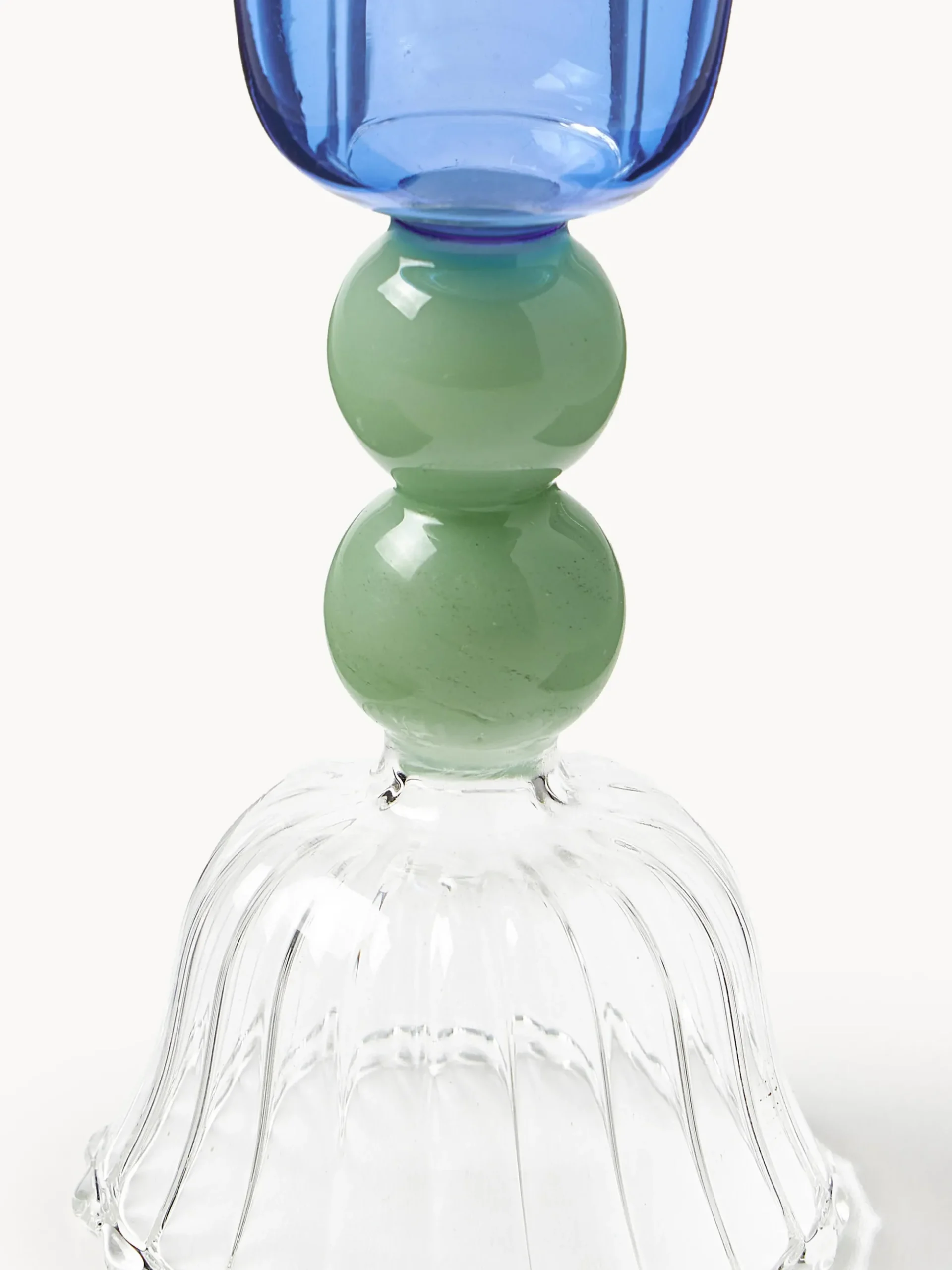 Portacandela in vetro borosilicato Perle