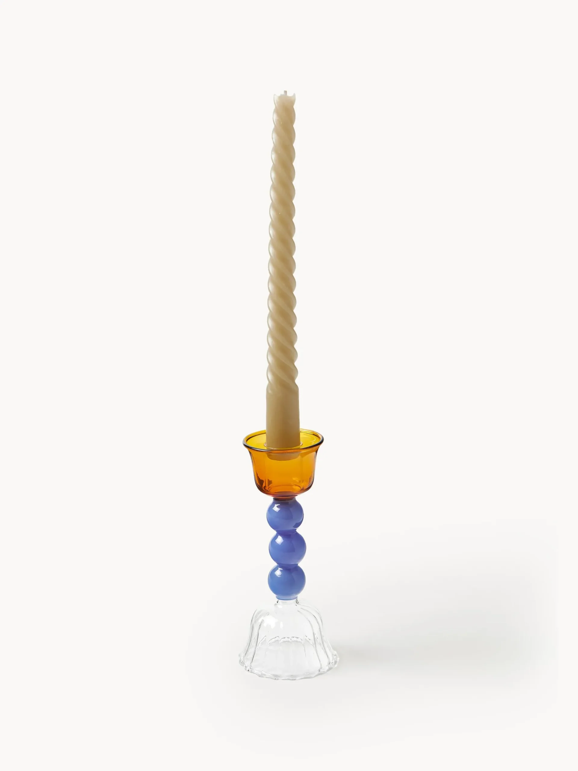 Portacandela in vetro borosilicato Perle