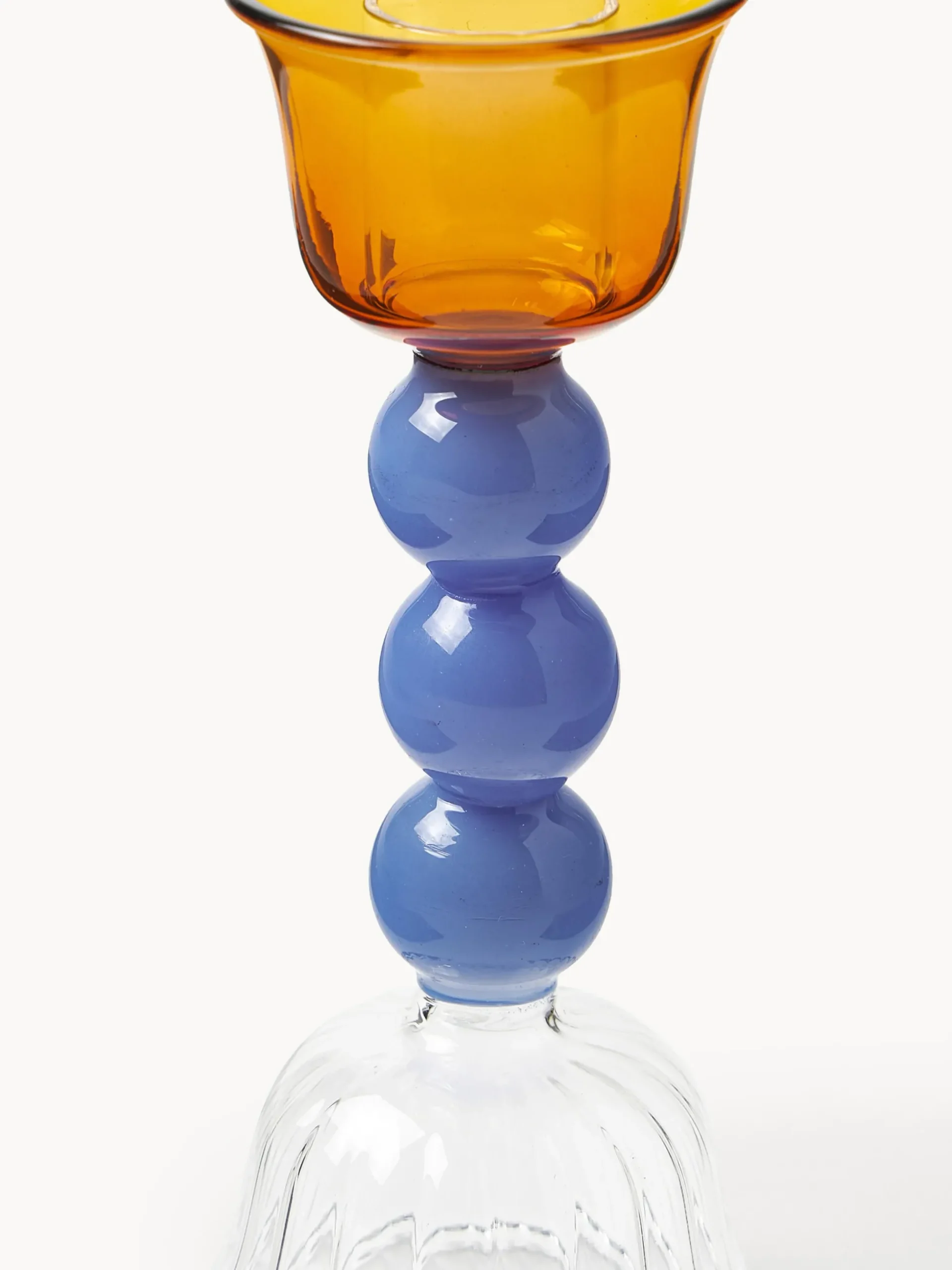 Portacandela in vetro borosilicato Perle