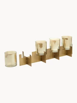 Portacandele in ottone Quarta