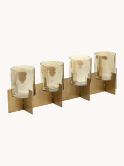 Portacandele in ottone Quarta