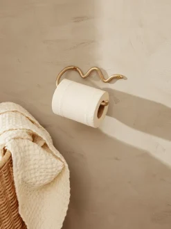 Porta carta igienica da parete in metallo fatto a mano Curvature