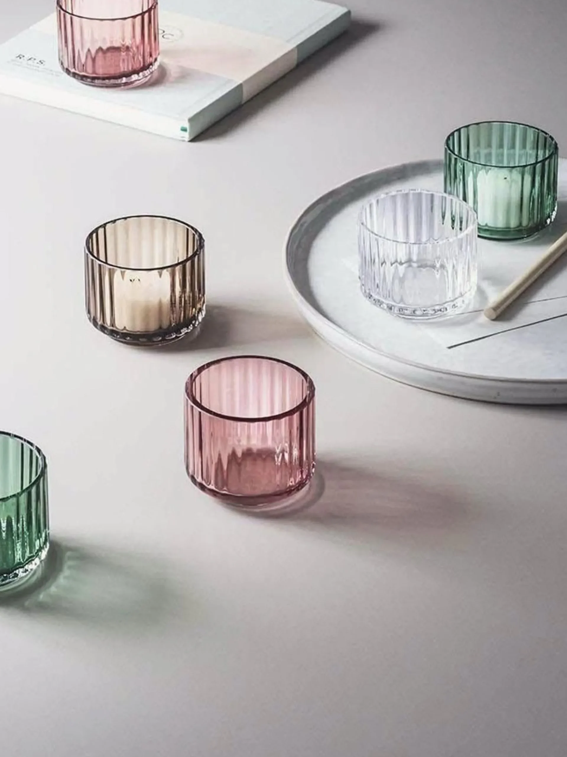 Portalumino in vetro soffiato Lyngby