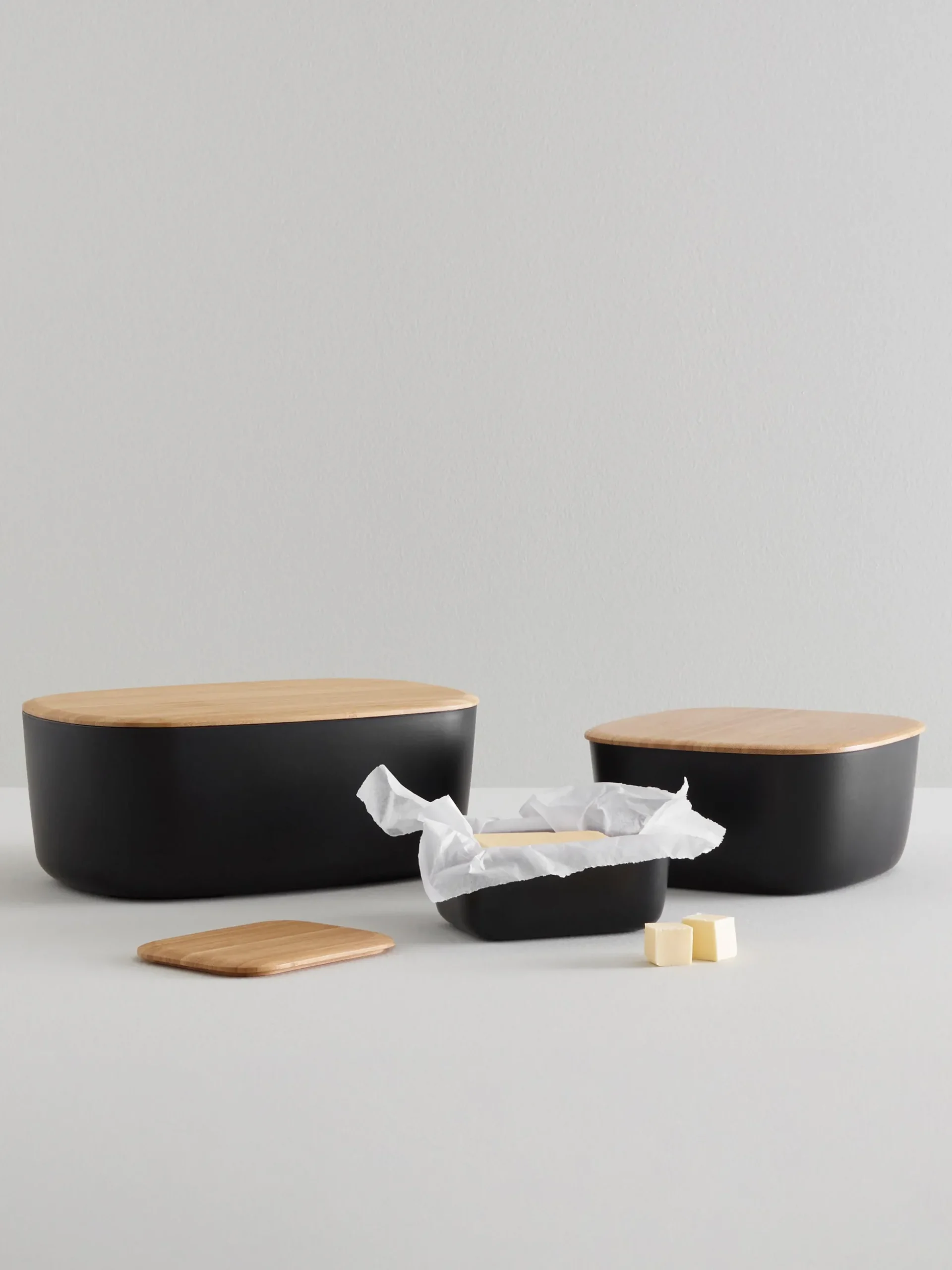 Portapane con coperchio in bambù Box It