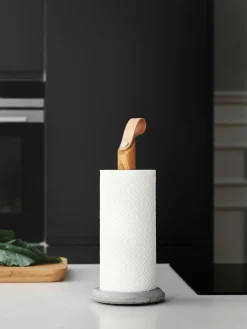 Portarotolo da cucina in legno di quercia Grab
