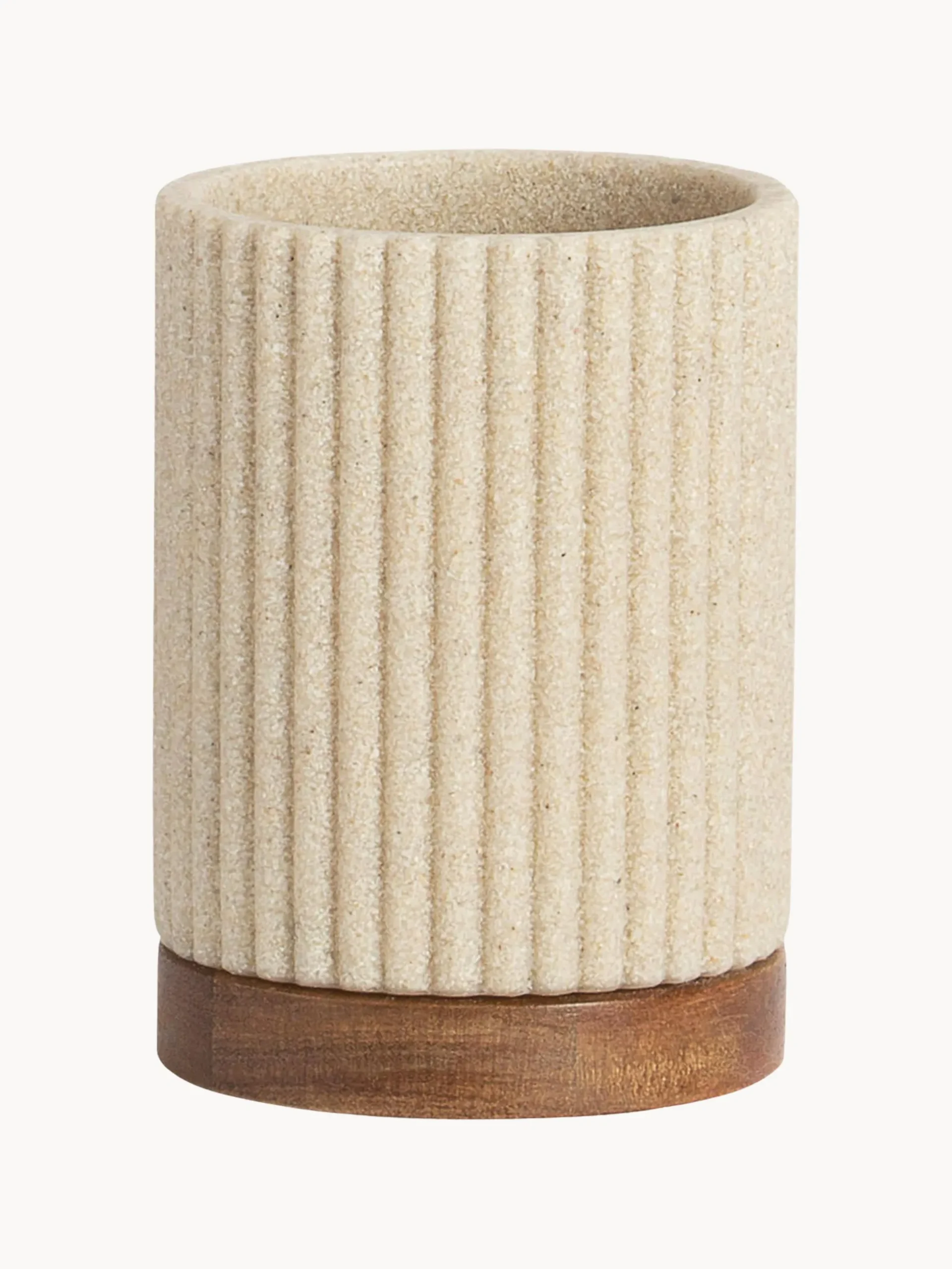 Portaspazzolino con dettaglio in legno Laura