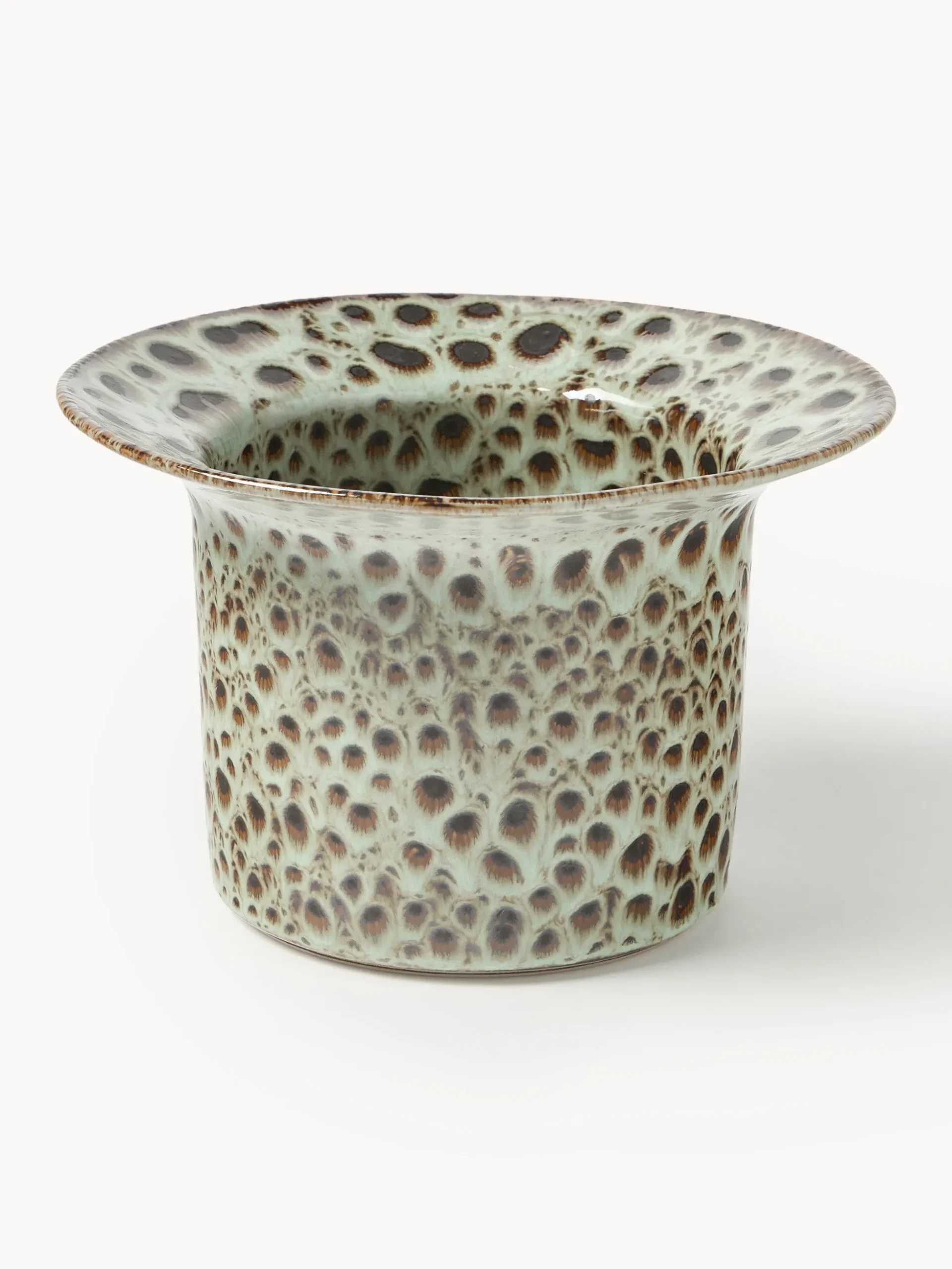 Portavaso fatto a mano con smalto reattivo Balou, alt. 15 cm