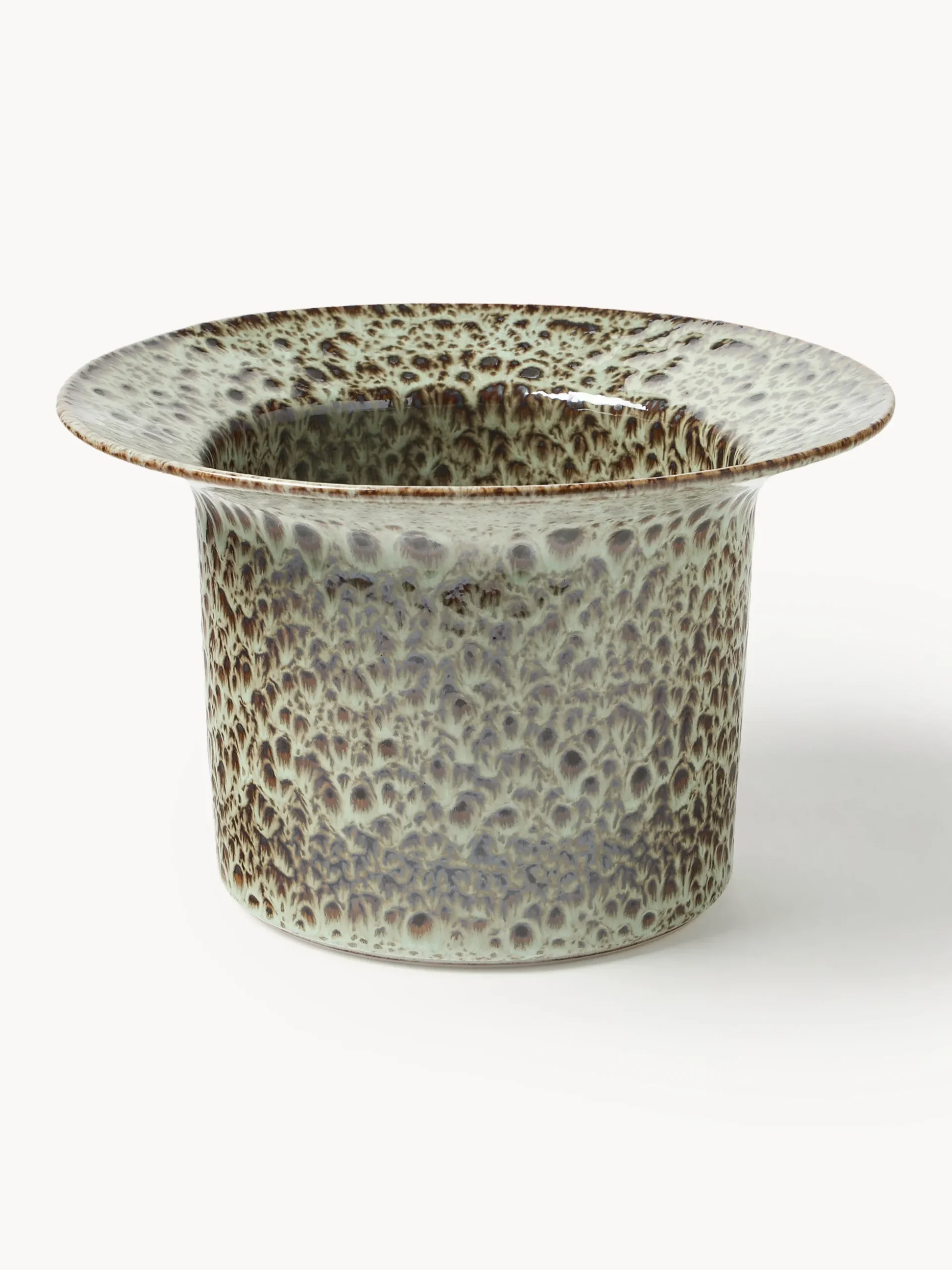 Portavaso fatto a mano con smalto reattivo Balou, alt. 19 cm