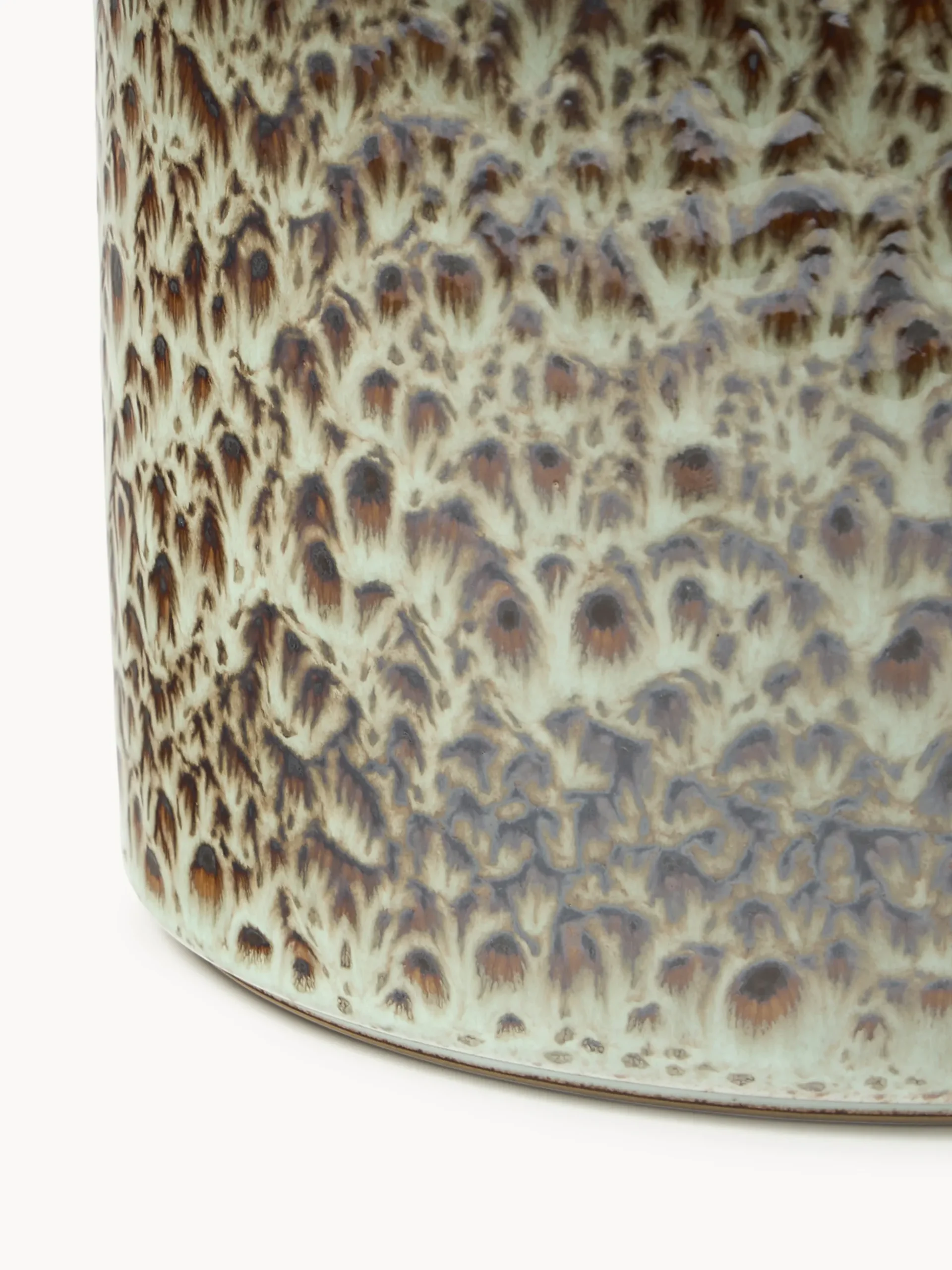 Portavaso fatto a mano con smalto reattivo Balou, alt. 19 cm
