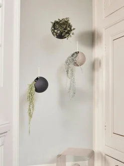 Portavaso in metallo da appendere Globe