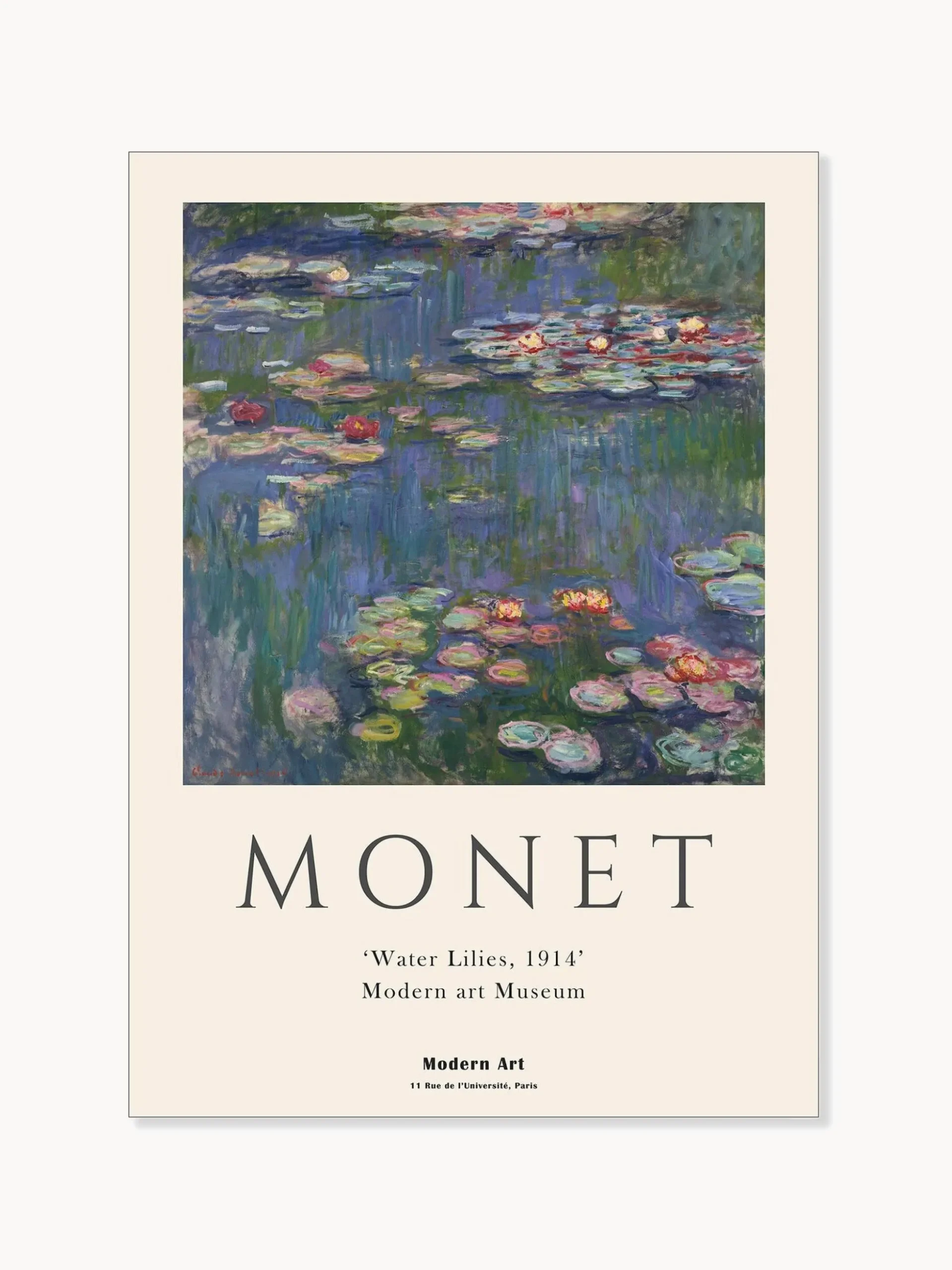 Poster Claude Monet x PSTR Studio - Waterlillies
