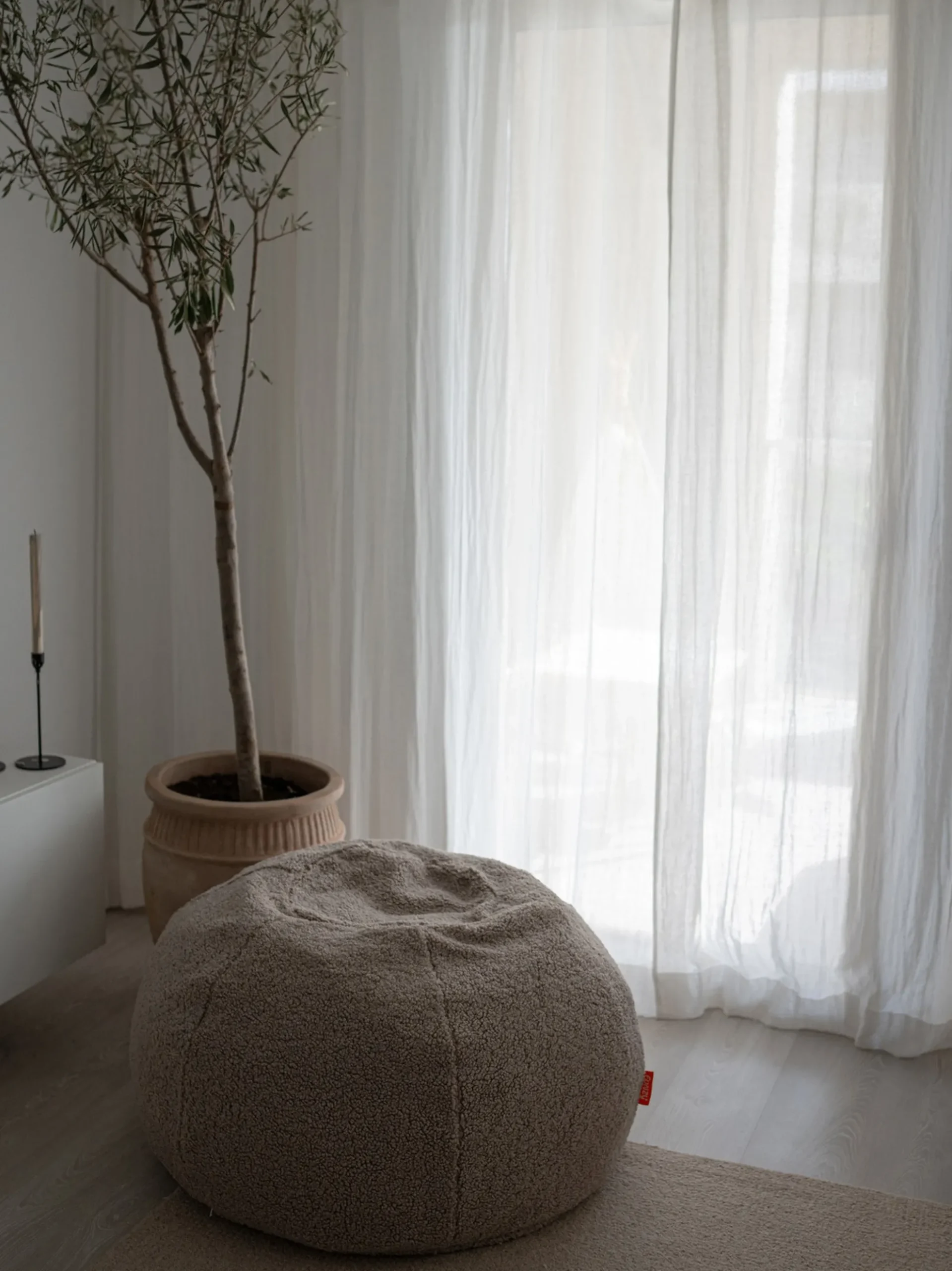 Pouf a sacco per bambini in teddy Flora