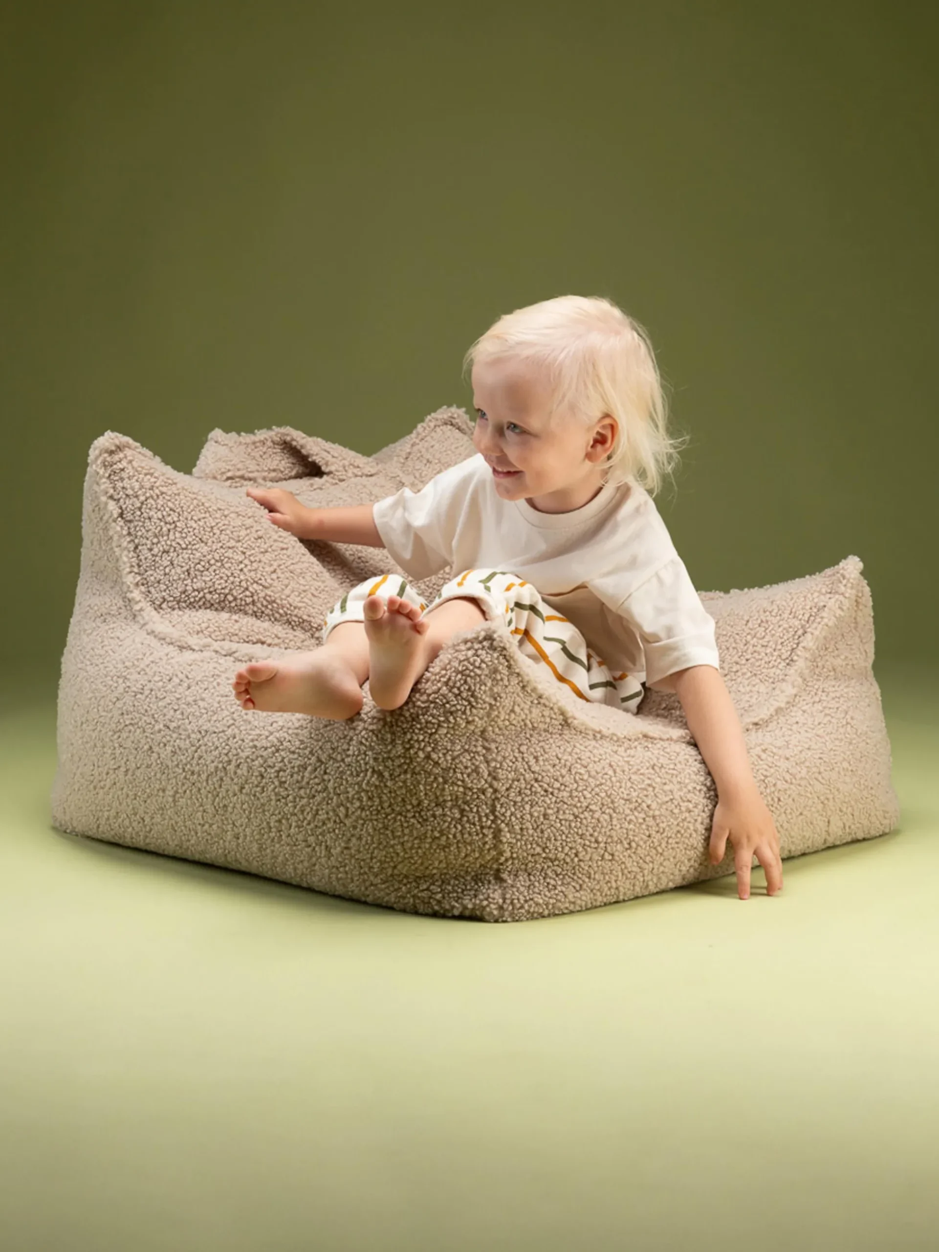 Pouf a sacco per bambini in teddy Sugar