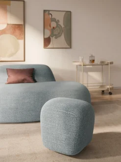 Pouf alto in bouclé Wolke