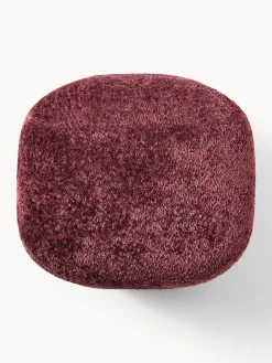 Pouf alto in teddy bouclé Wolke