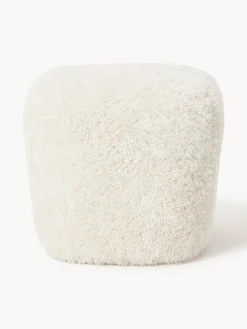 Pouf alto in teddy Wolke