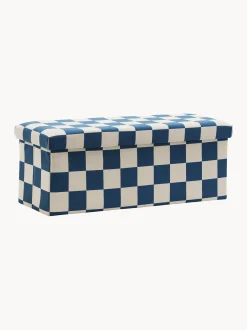 Pouf contenitore per bambini Check Teal
