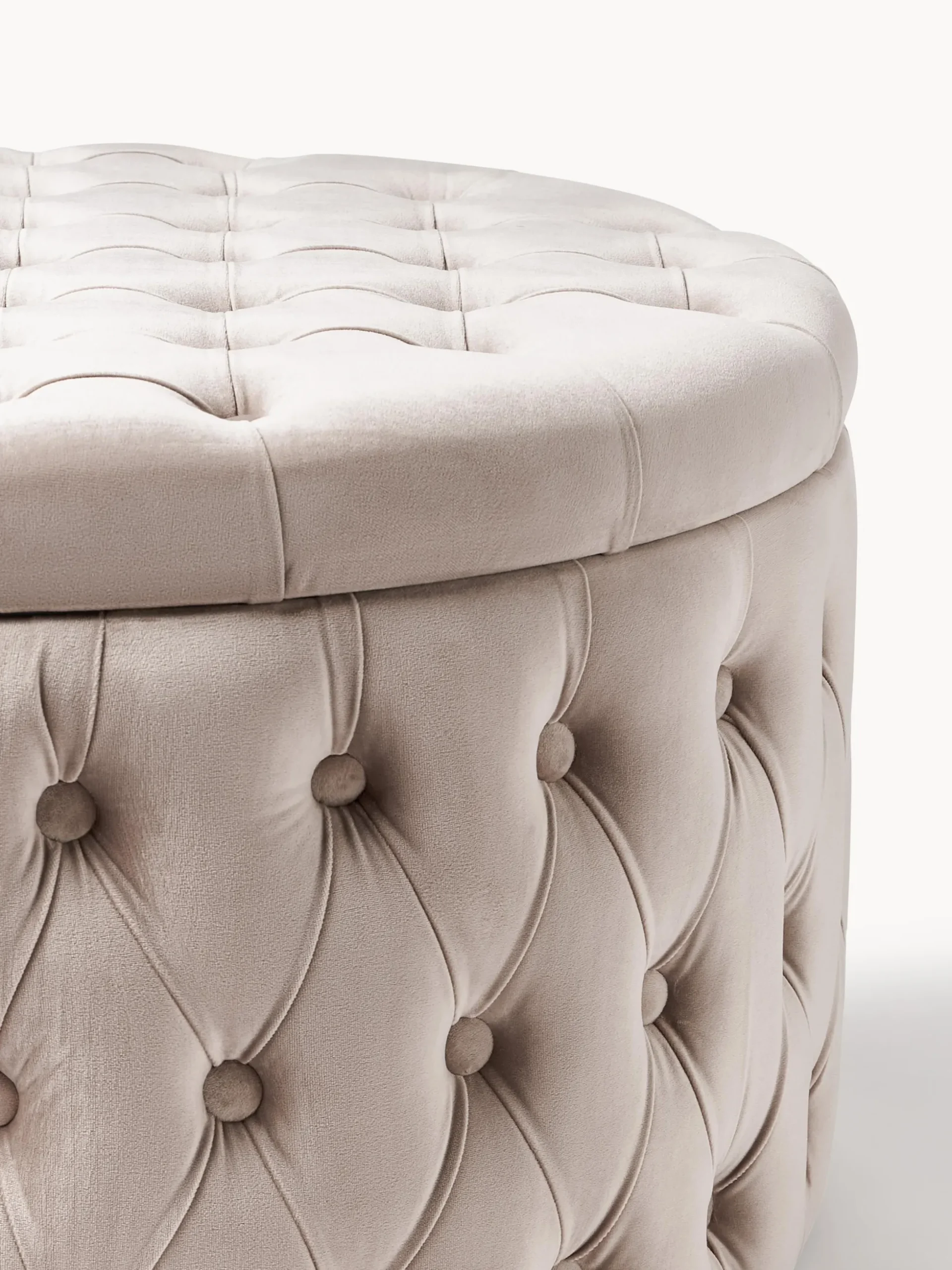 Pouf contenitore XL in velluto Chiara