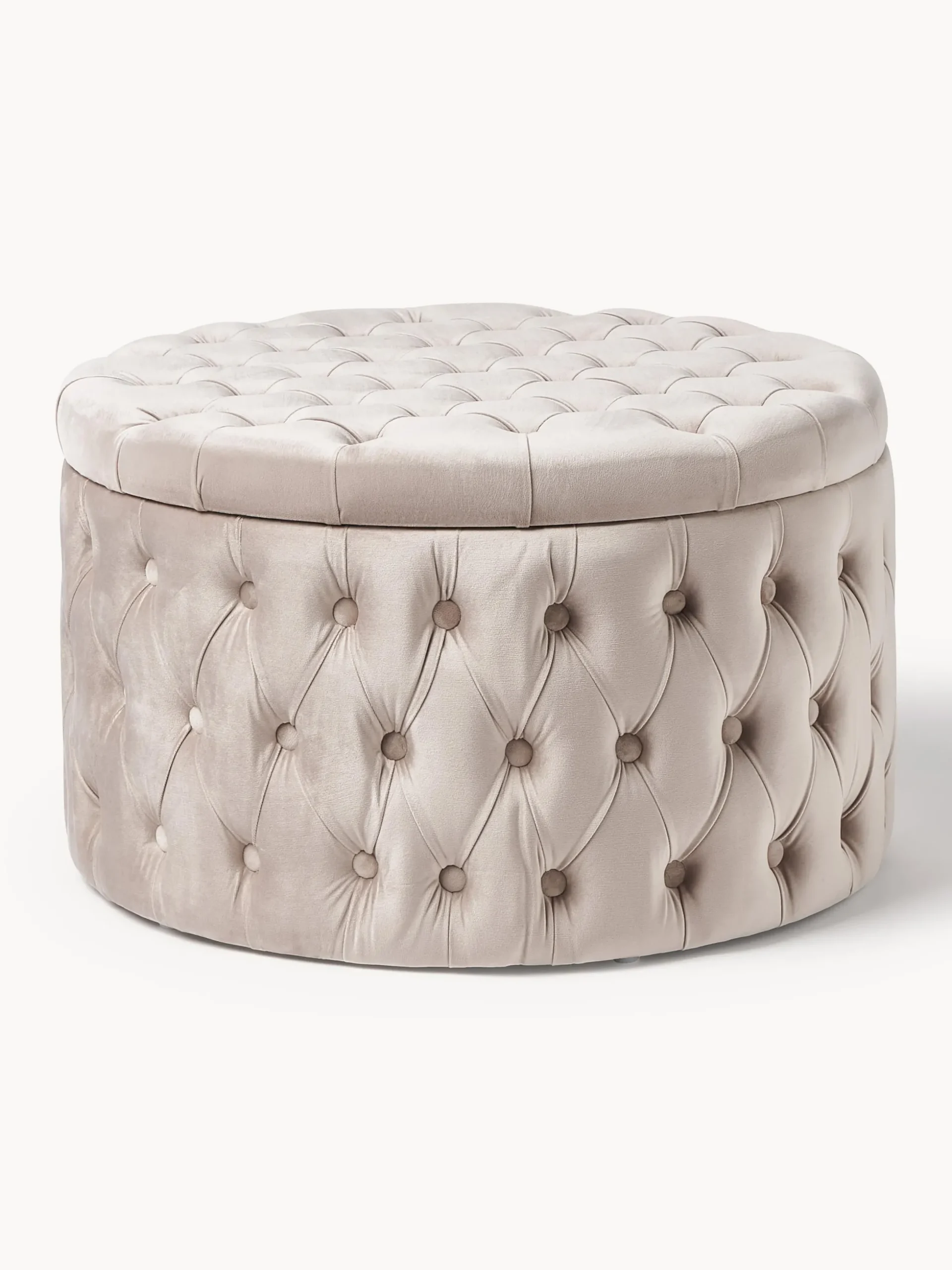 Pouf contenitore XL in velluto Chiara