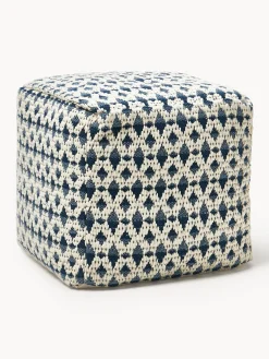 Pouf da esterno con motivo intrecciato Yamir