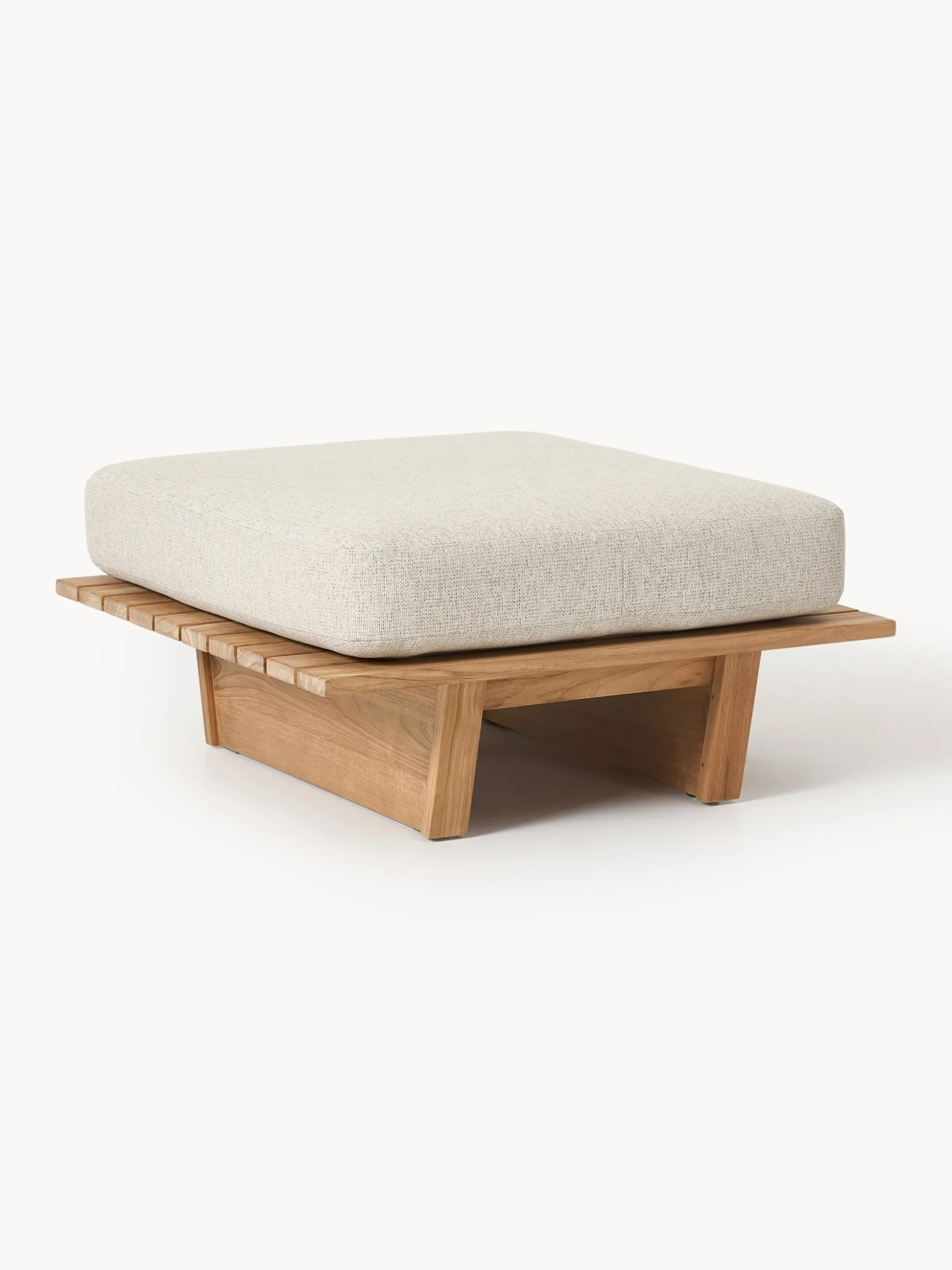 Pouf da giardino in legno di teak Eiko