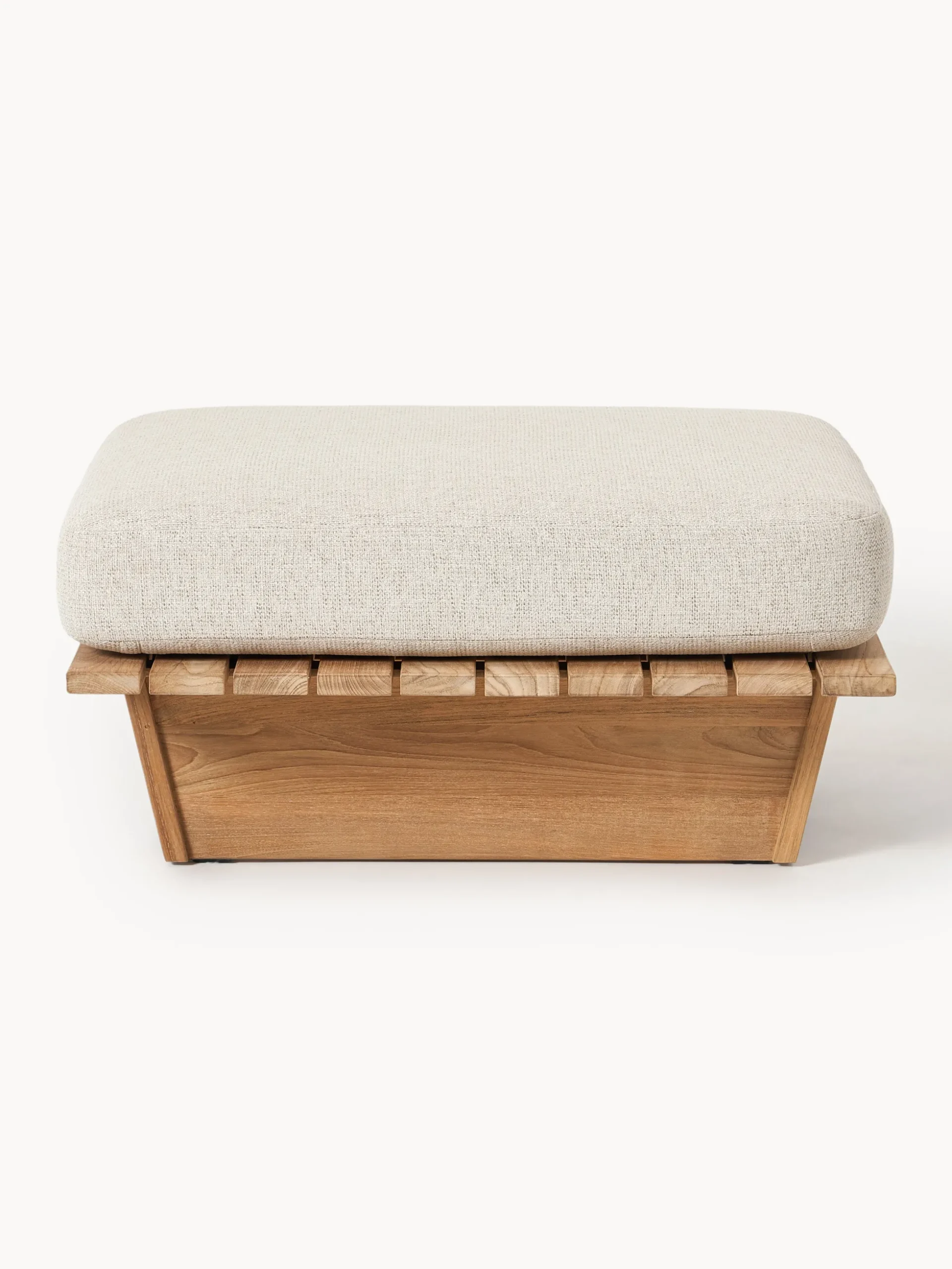 Pouf da giardino in legno di teak Eiko