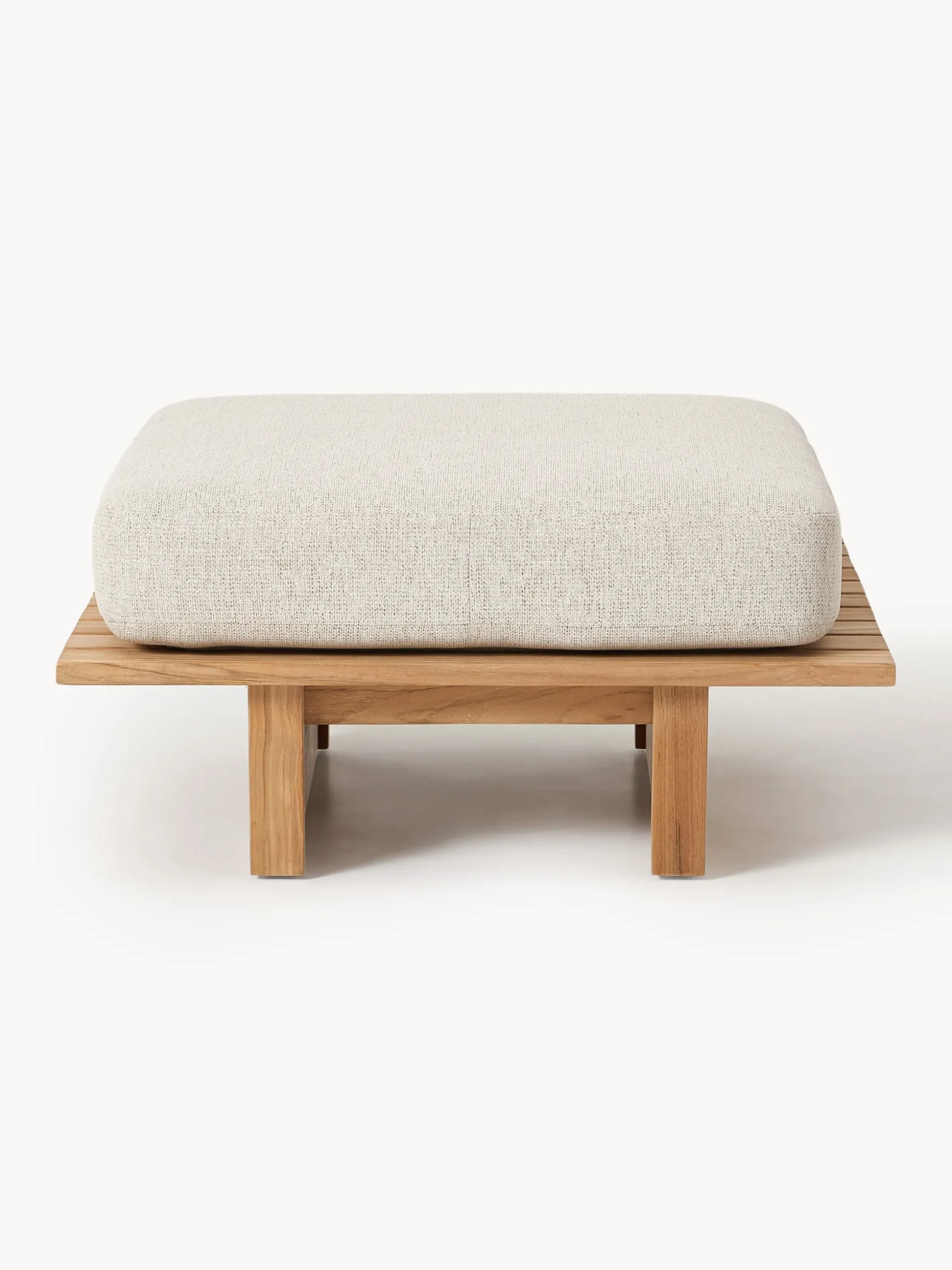 Pouf da giardino in legno di teak Eiko