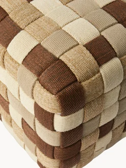 Pouf da giardino tessuto a mano Braided