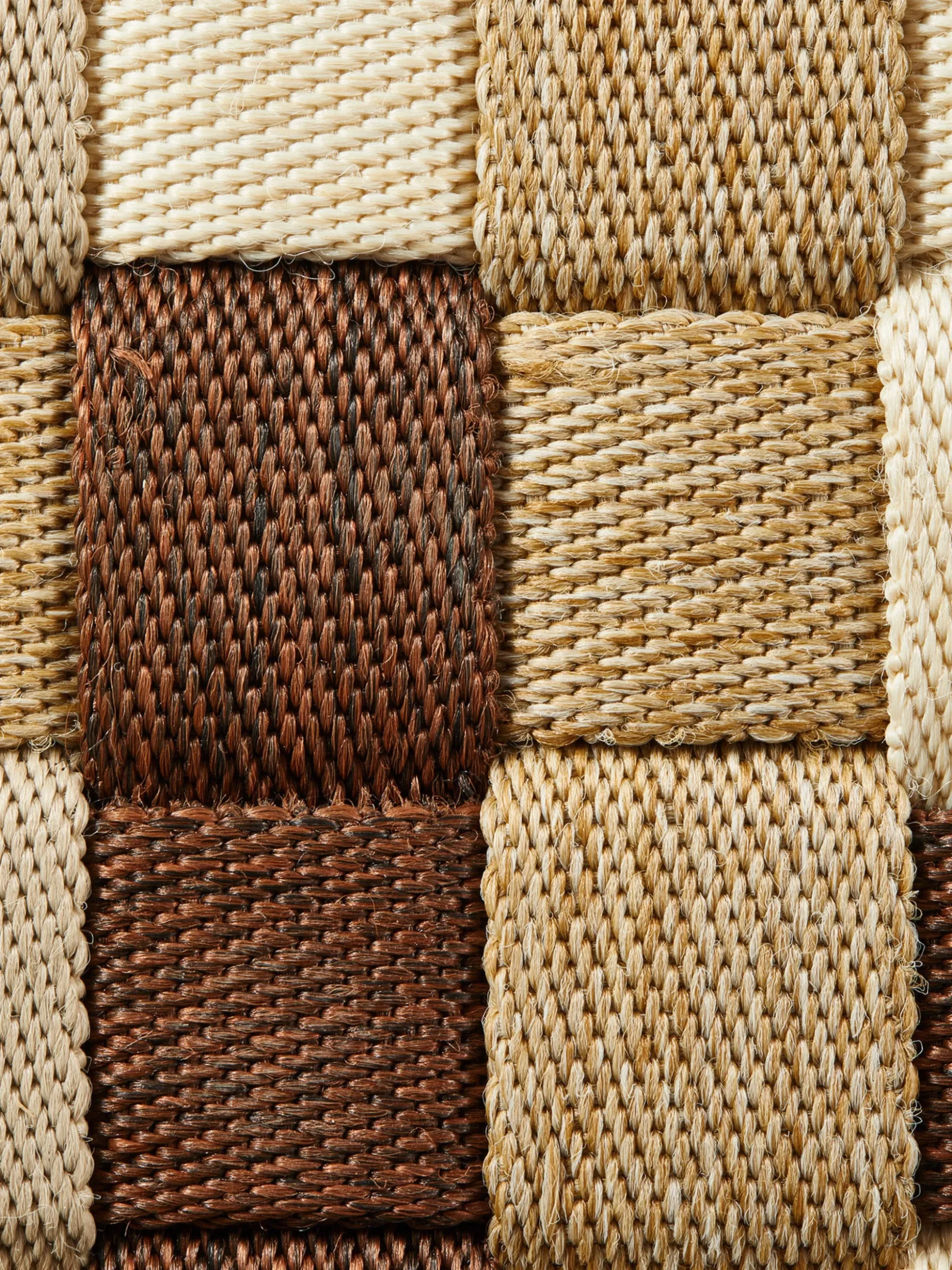 Pouf da giardino tessuto a mano Braided